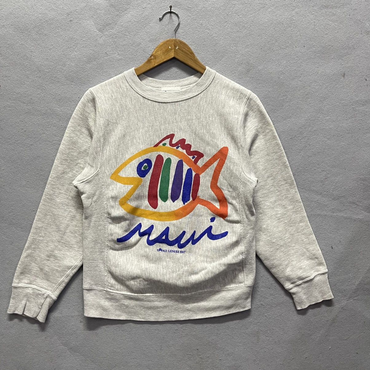 Vintage Vintage 80s Maui SGT Leisure Fish Graphic Sweatshirt Size US S / EU 44-46 / 1 - 1 Thumbnail