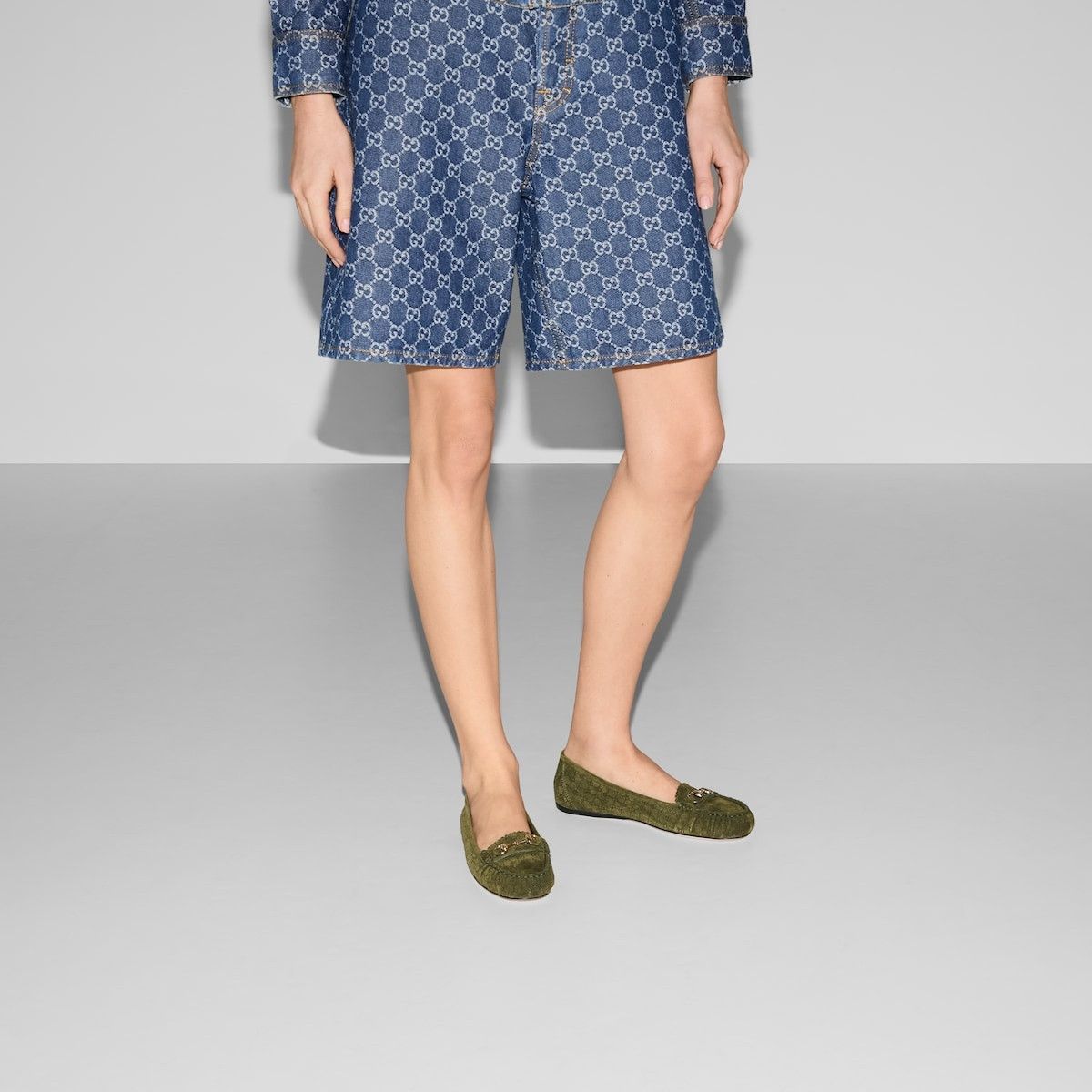 Gucci oc11z1025 Ballet Flats With Horsebit in Green Size US 9.5 / IT 39.5 - 3 Thumbnail