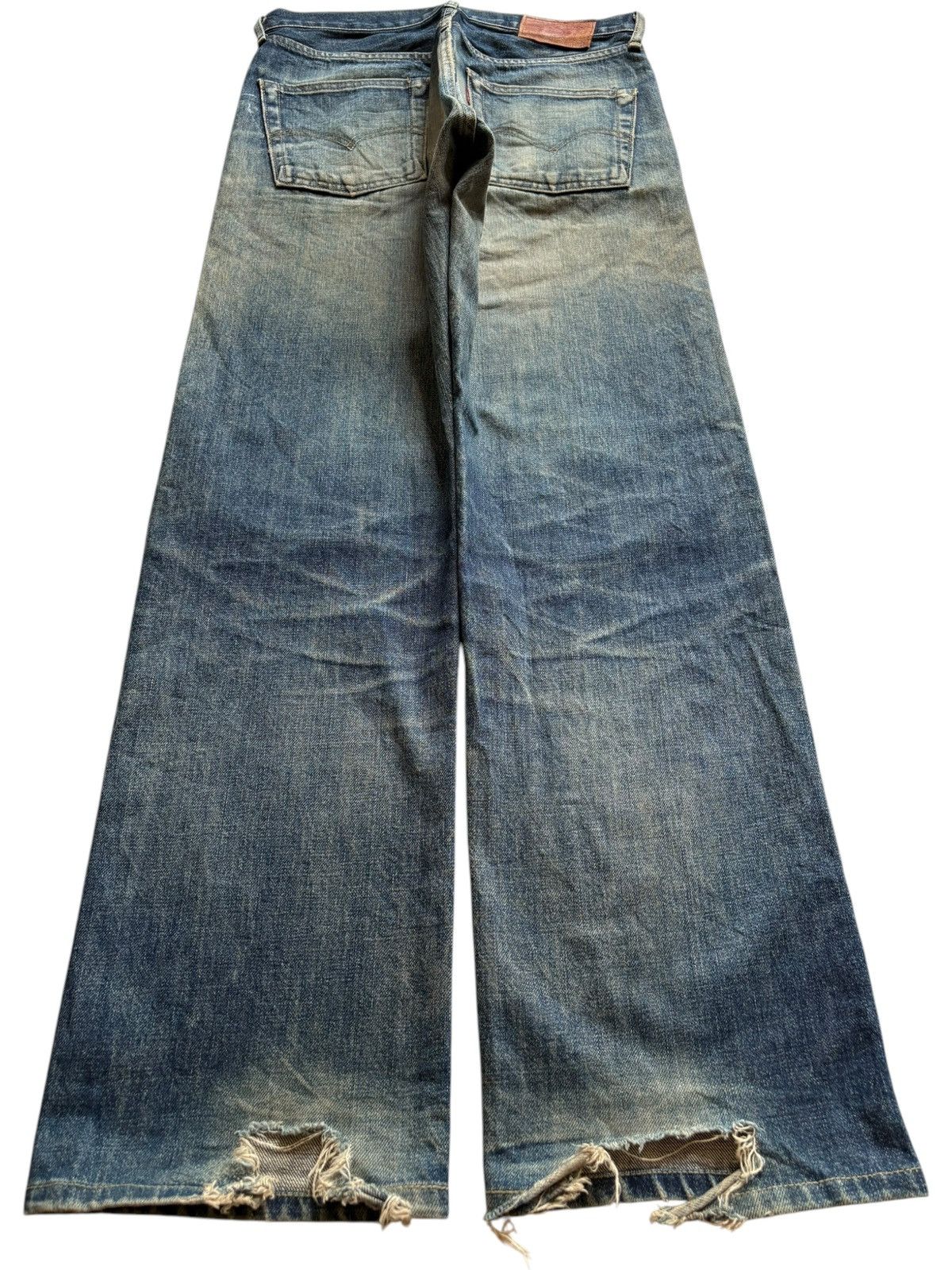 Levi's Vintage 80s Levis 503B Big E Selvedge Ripped Baggy Jeans Size US 30 / EU 46 - 3 Thumbnail