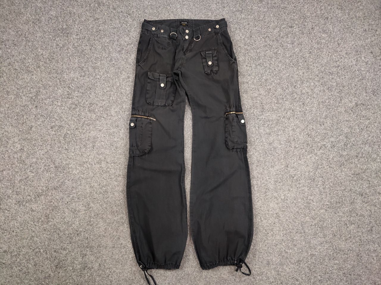 Japanese Brand Vintage 90's Japan Style Parachute Black Faded Cargo Pants Size US 30 / EU 46 - 6 Thumbnail