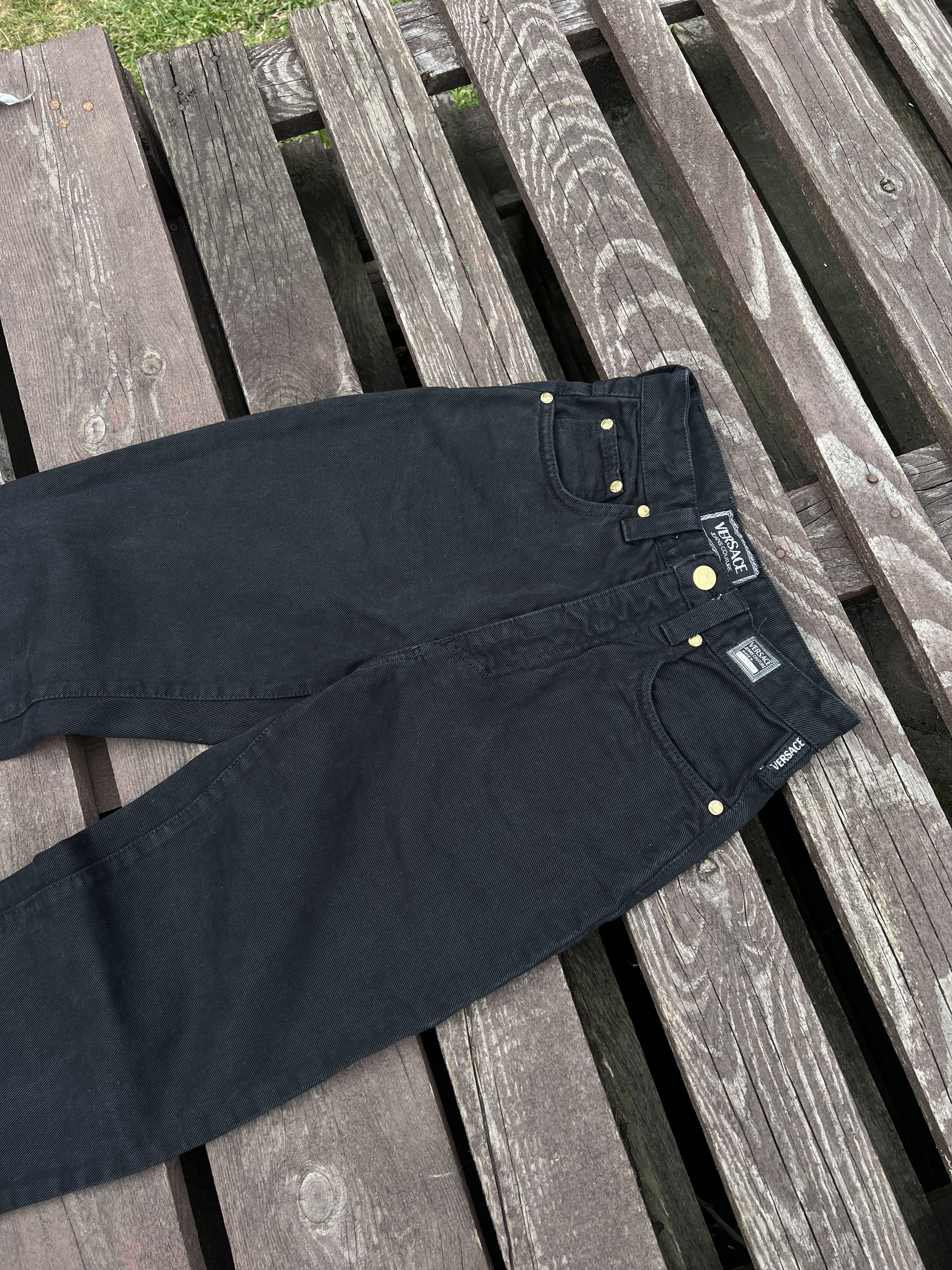 Versace Versace Jeans Couture 90s Vintage Denim Black Jeans Size 24" / US 00 / IT 34 - 15 Thumbnail