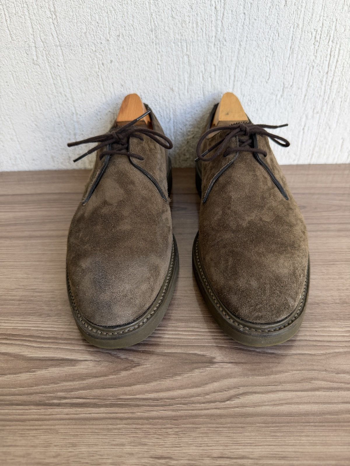 John Lobb 7.5EE Olive suede haloon derby Size US 8.5 / EU 41-42 - 6 Thumbnail