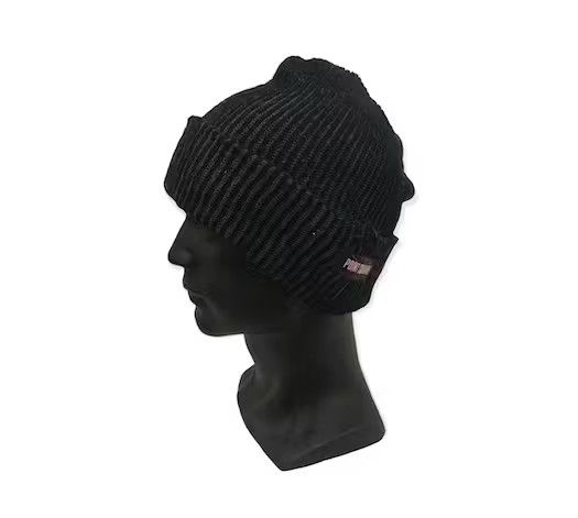 Japanese Brand Point Square Plain Beanie Hat Size ONE SIZE - 1 Thumbnail