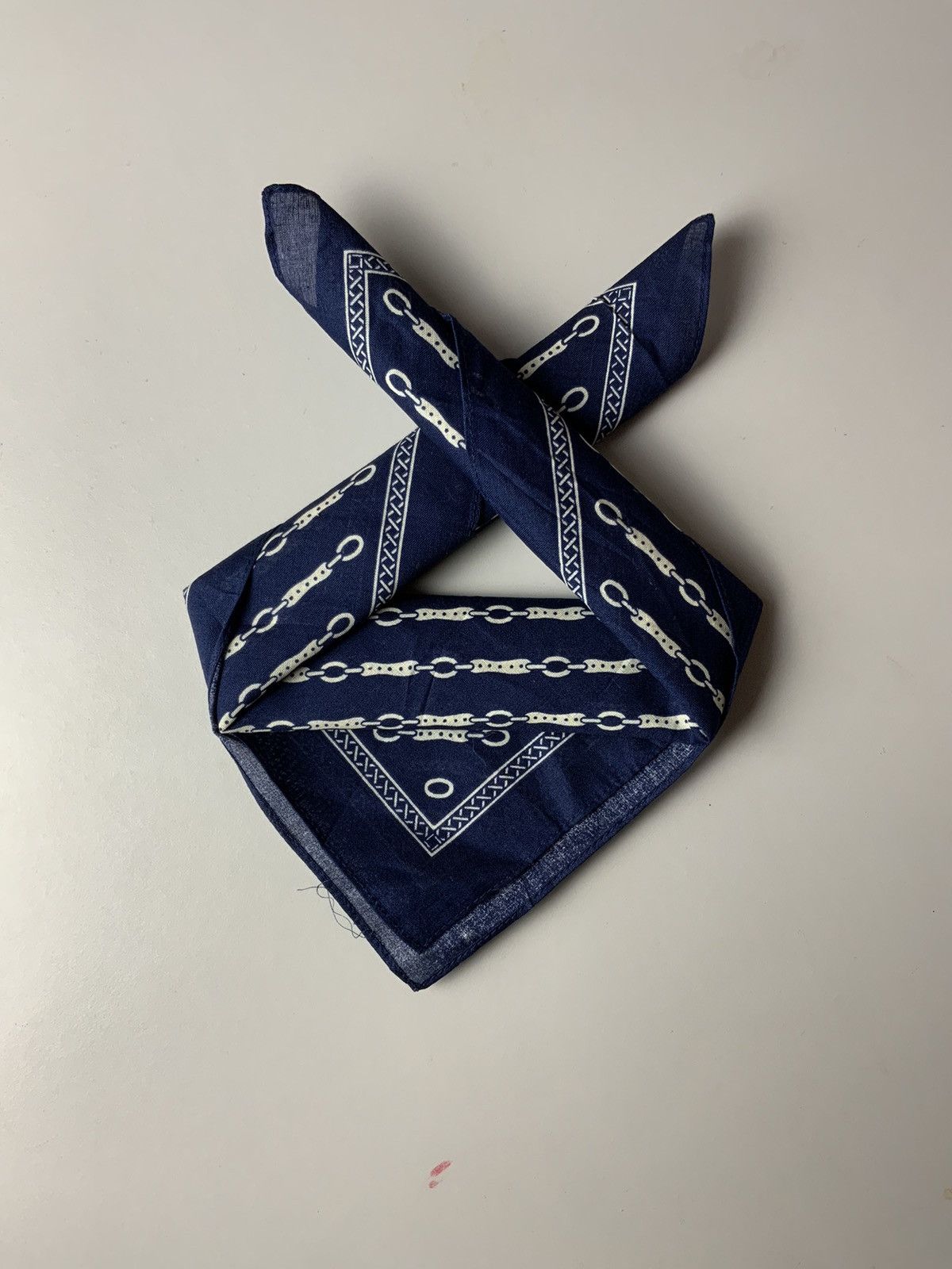Japanese Brand Christian Tenir Monogram Indigo Bandana Handkerchief Size ONE SIZE - 3 Thumbnail