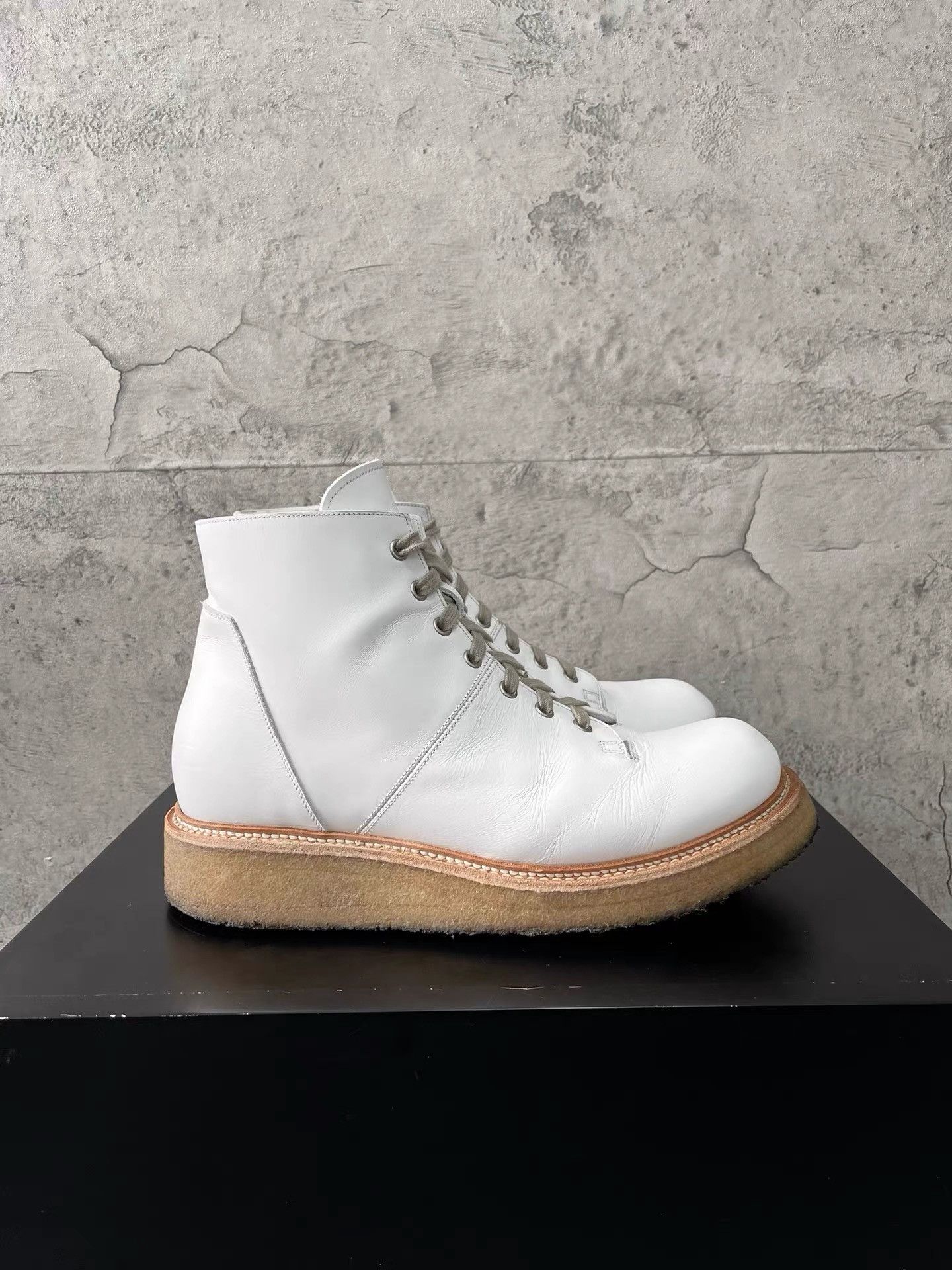 Rick Owens Rick Owens Milk White Leather Boots K34 Size US 9 / EU 42 - 4 Thumbnail