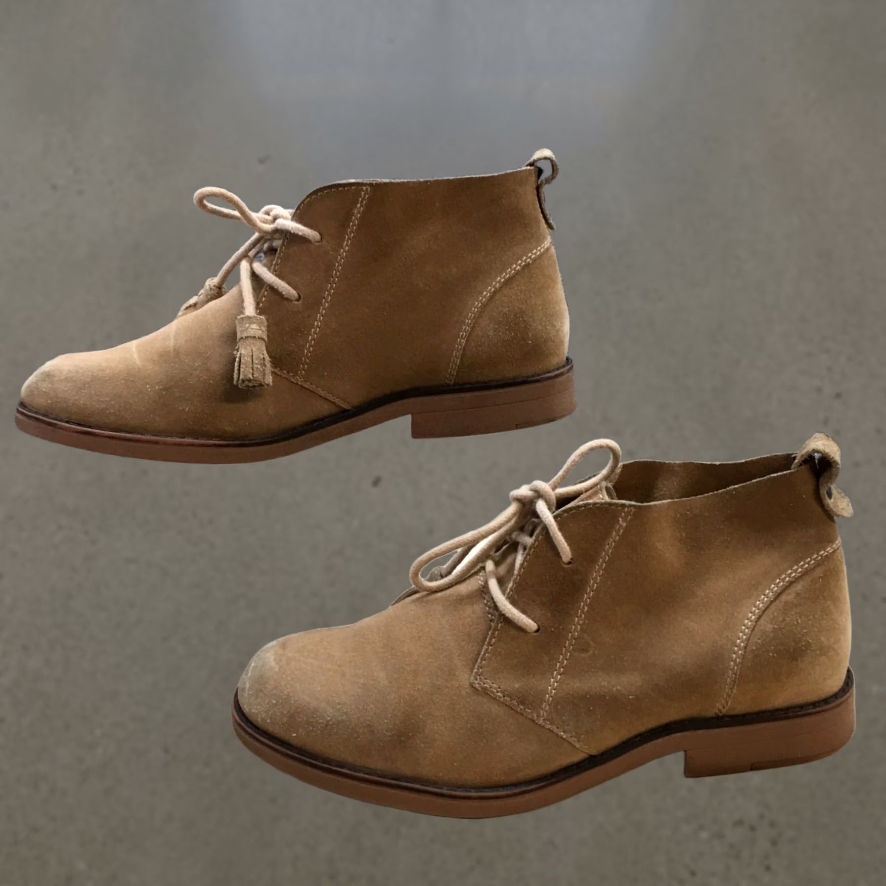 Hush Puppies Hush Puppies Moyen Tassels Ankle Boots Womens 6.5 Brown Leather Lace Up Casual Bootie Size US 7 / IT 37 - 1 Thumbnail