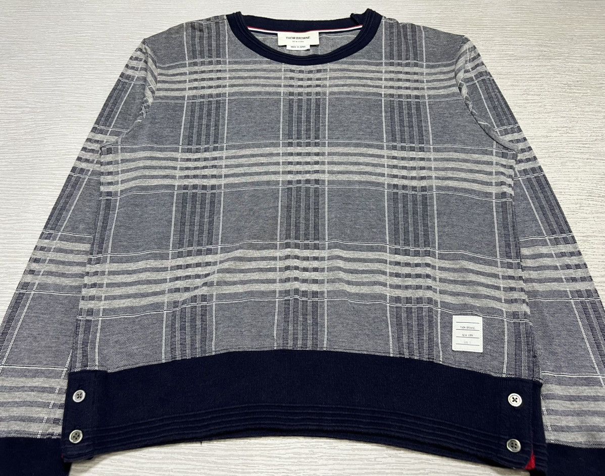 Thom Browne Thom Browne - 4 Bar Tartan Plaid Crewneck Sweatshirt Size US XS / EU 42 / 0 - 9 Thumbnail