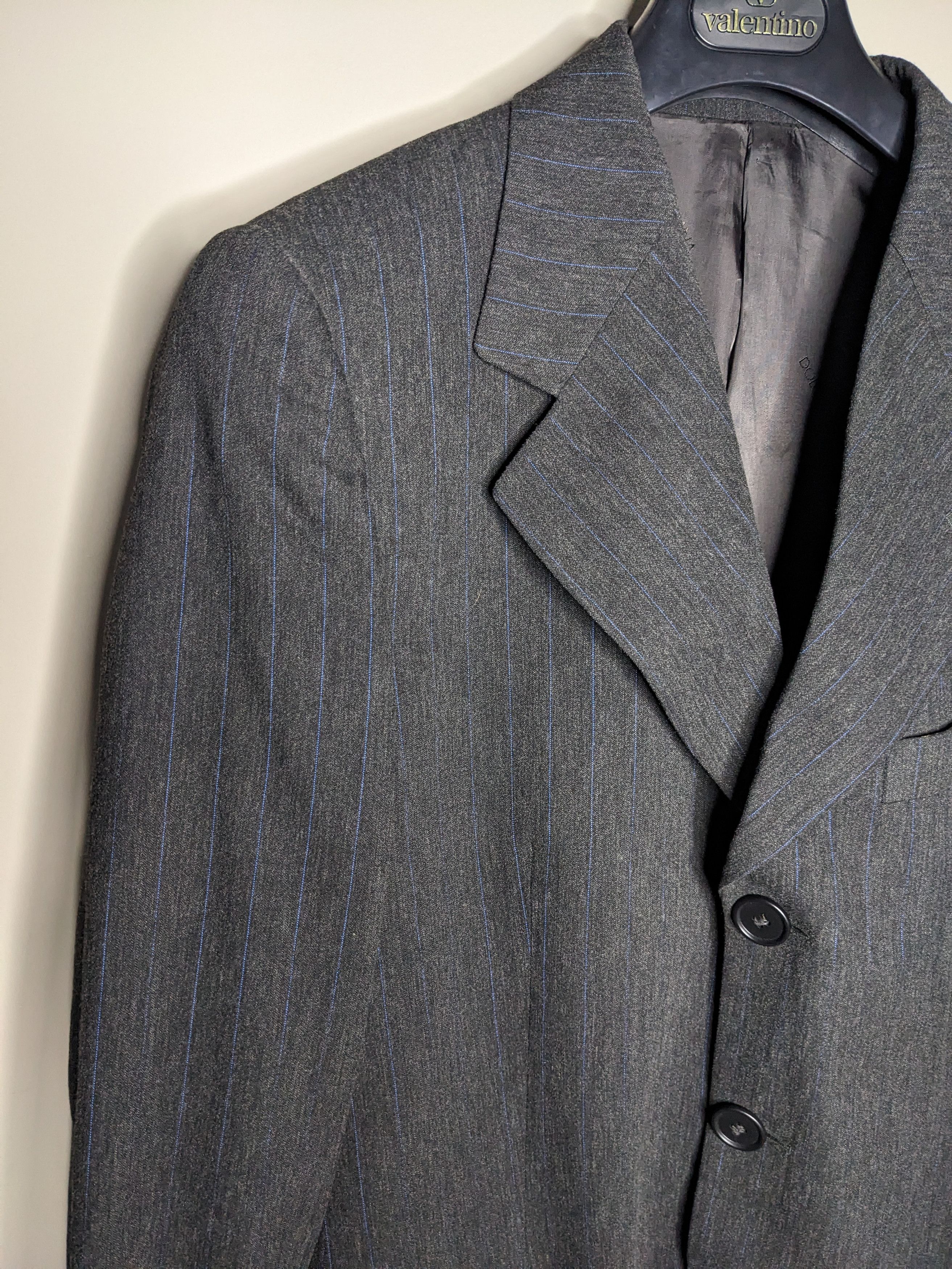 Dolce & Gabbana VTG 90s Dolce Gabbana Pinstripe Blazer Suit Jacket 42R Wool Size 42R - 3 Thumbnail