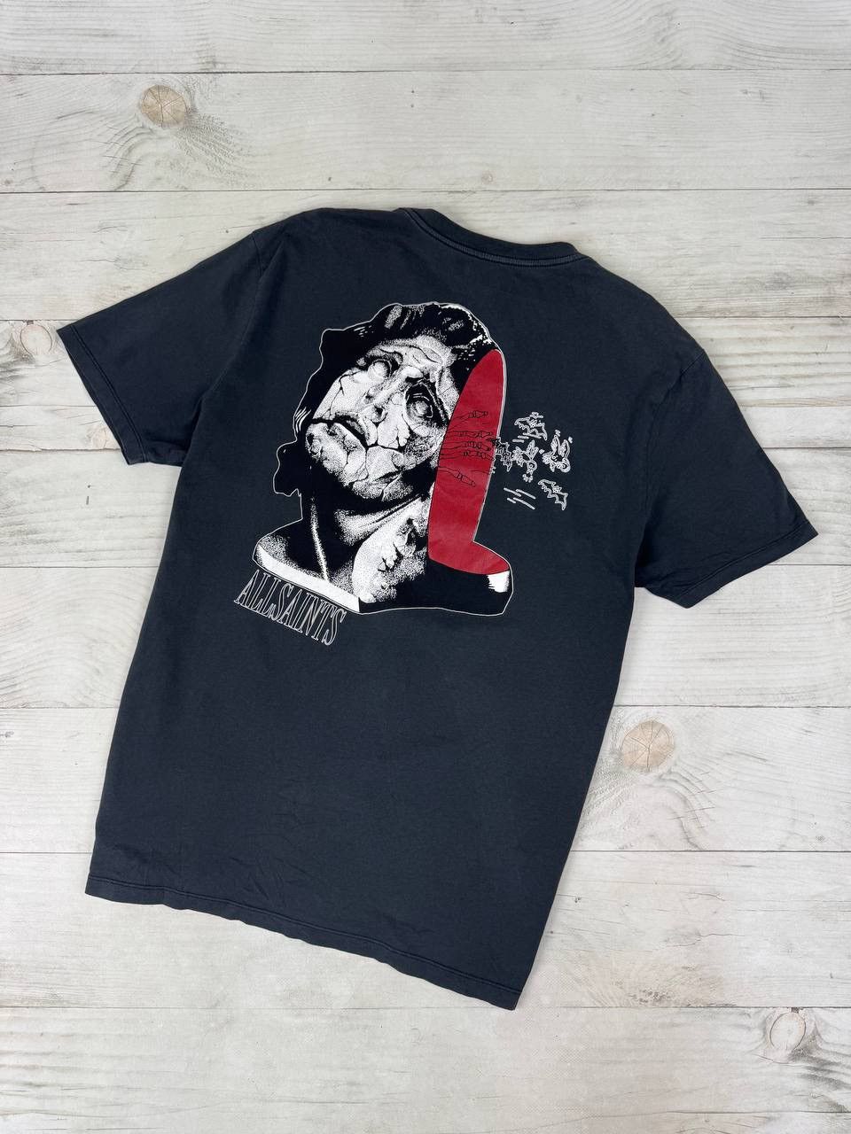 Allsaints Allsaints Cracked Crew T-Shirt Size US S / EU 44-46 / 1 - 1 Thumbnail