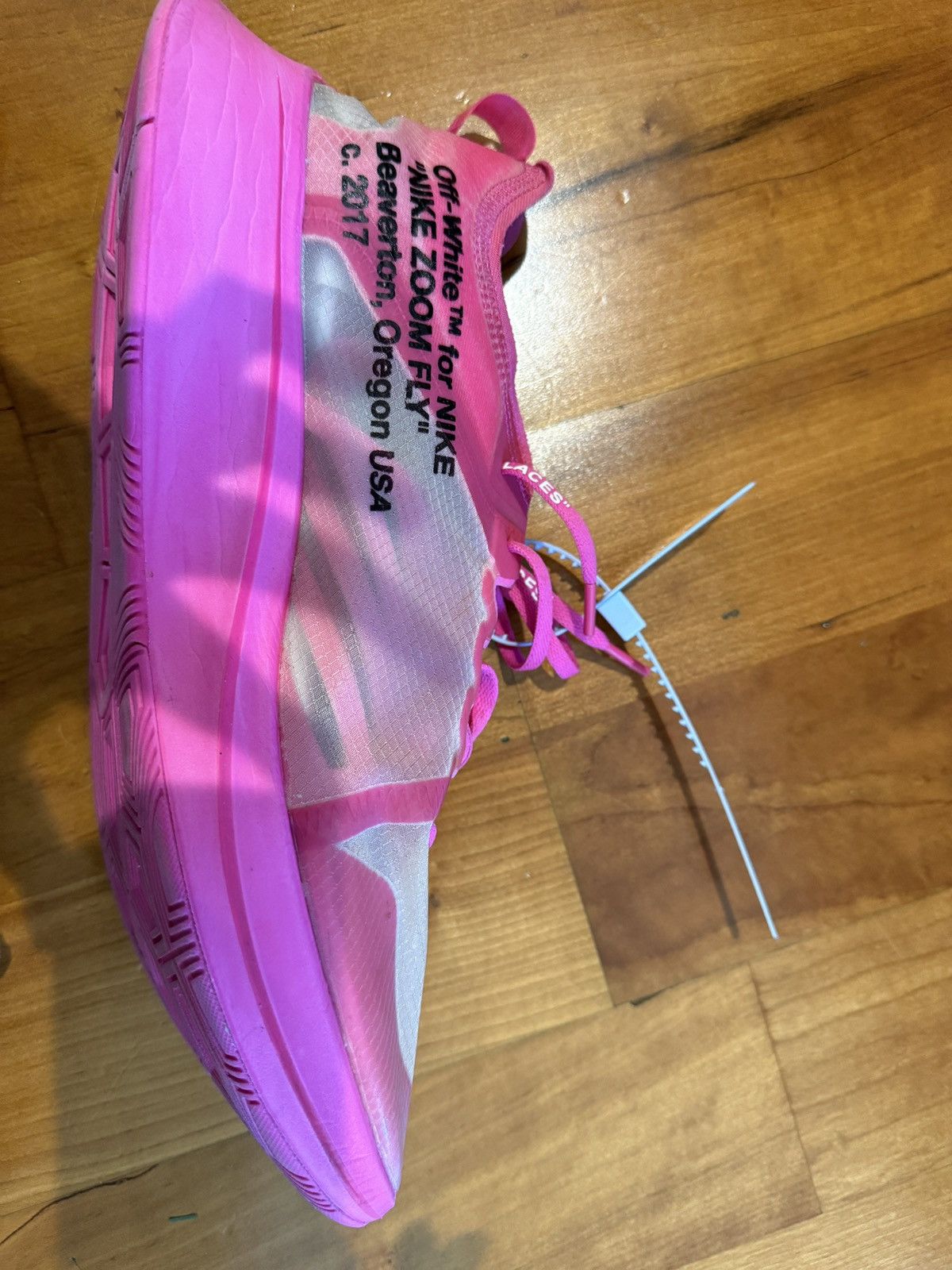 Nike × Off-White Men’s Nike Zoom Fly Tulip Pink Sz 13 Off-White Size US 13 / EU 46 - 15 Thumbnail