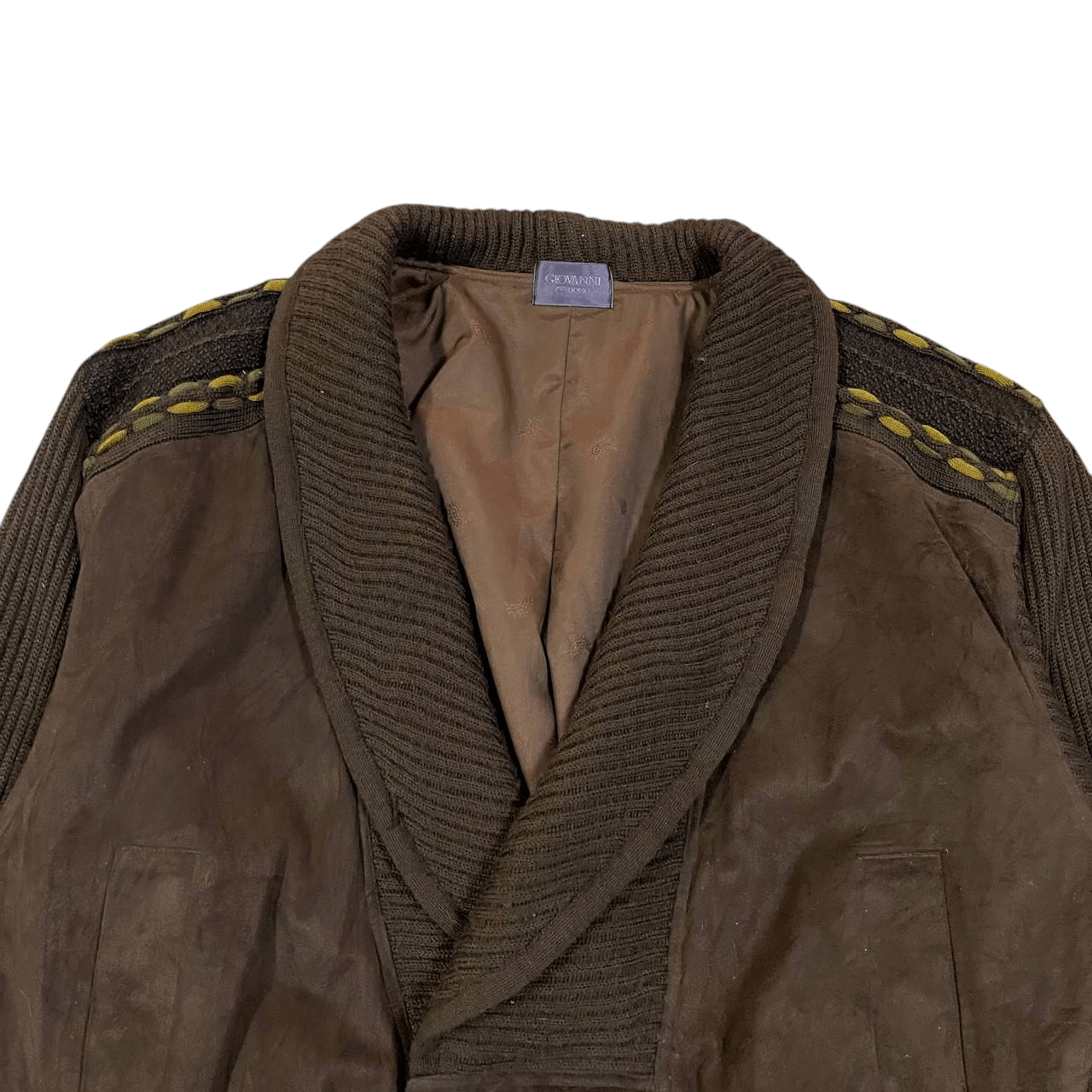 Issey Miyake Vintage Giovanni Uomo Wool Knit Bomber Jacket Issey Style Size US M / EU 48-50 / 2 - 2 Thumbnail