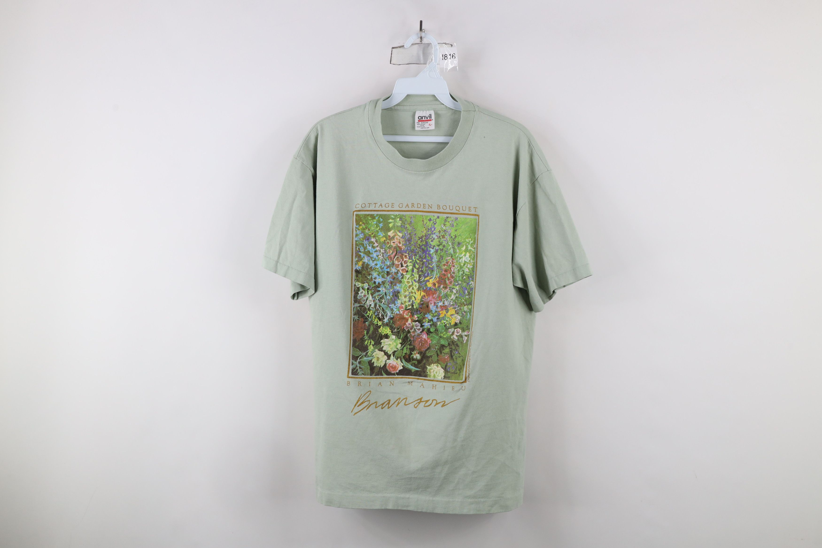 Vintage Vintage 90s Streetwear Bouquet Brian Mahieu T-Shirt USA Size L / US 10 / IT 46 - 1 Thumbnail
