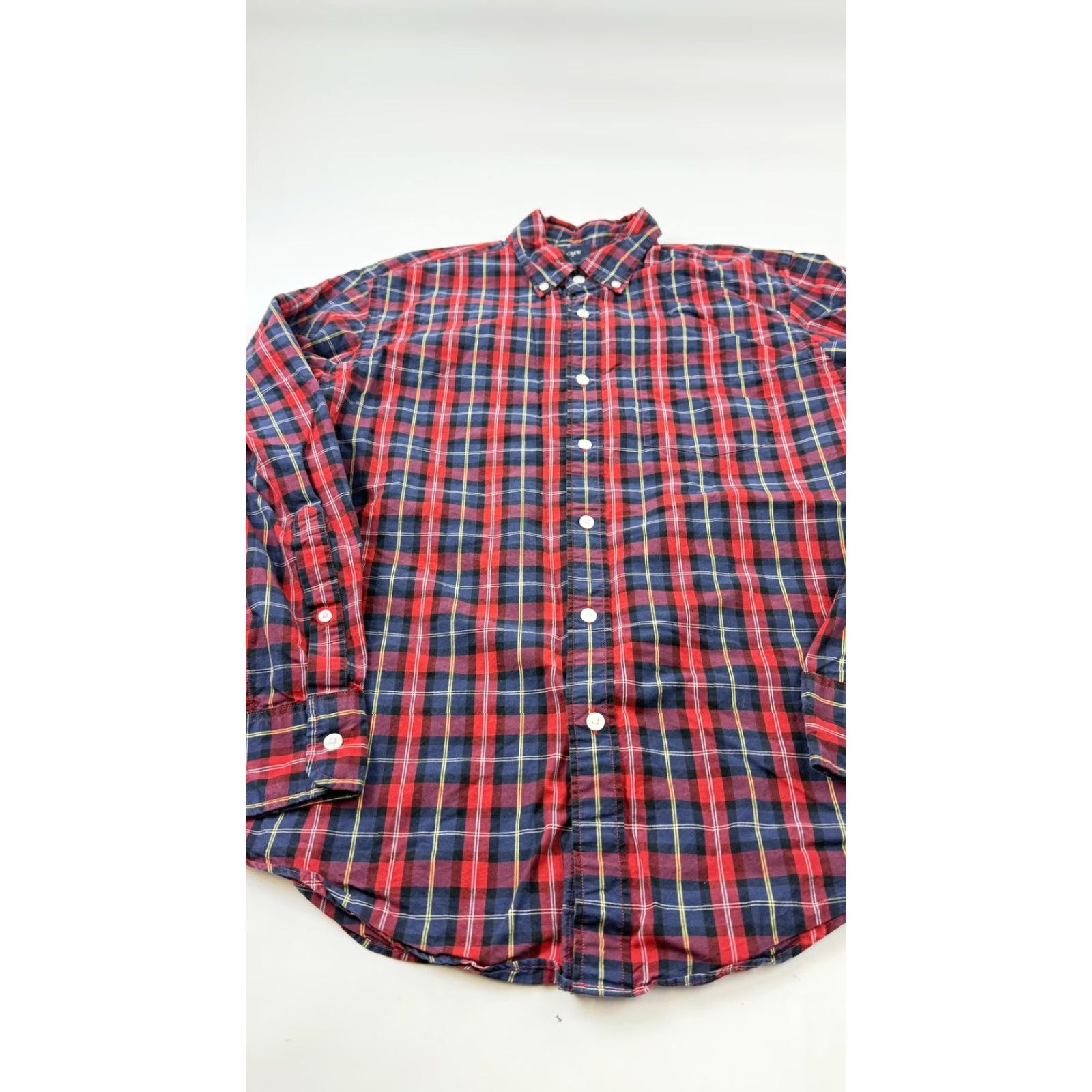 J.Crew J.Crew Shirt Mens Medium Red Navy Plaid Button-Down Long Sleeve Cotton Casual Size US M / EU 48-50 / 2 - 2 Thumbnail