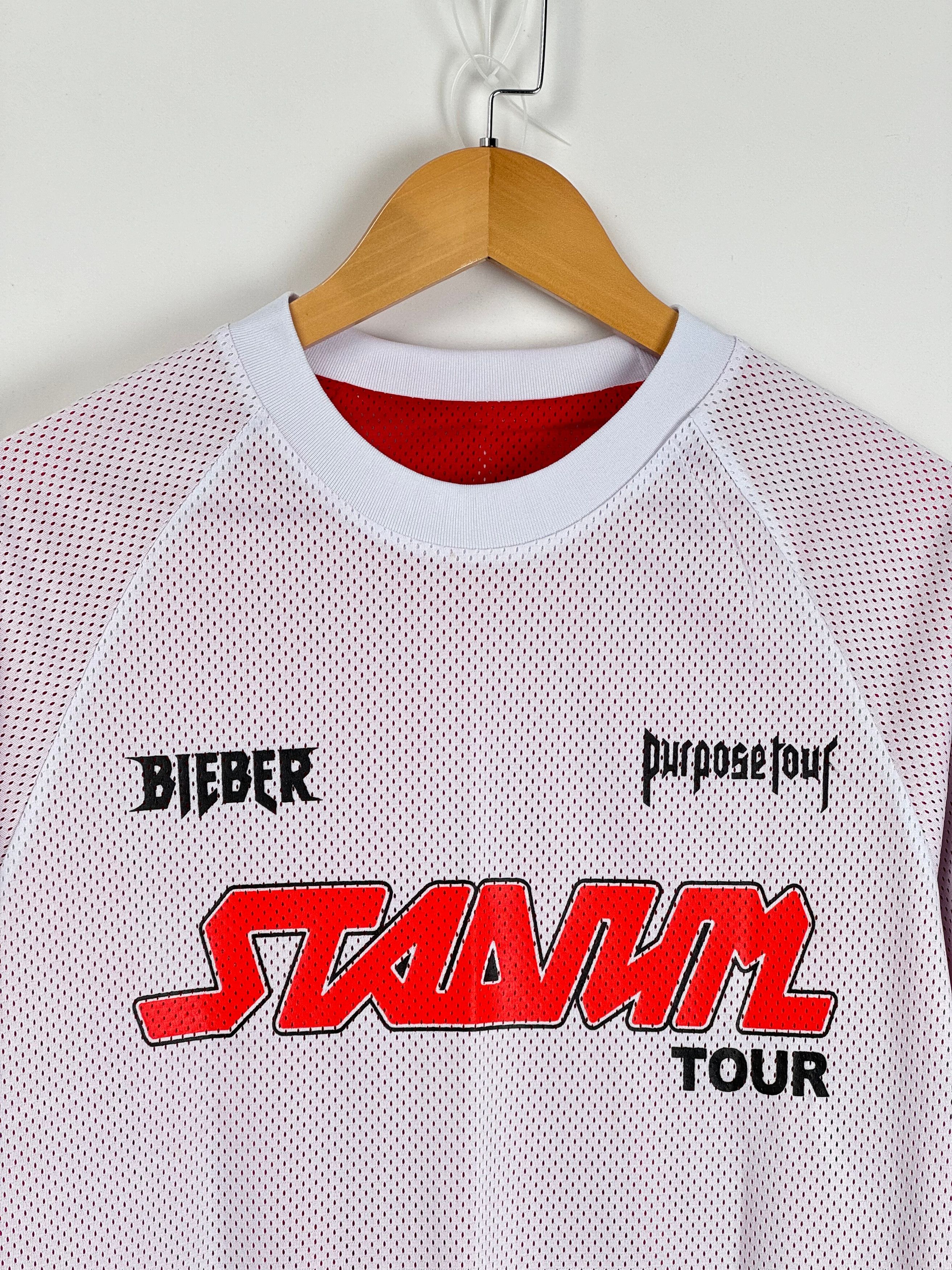Justin Bieber UNWORN*Justin Bieber Purpose Tour Double Layer Mesh T-Shirt Size US S / EU 44-46 / 1 - 2 Thumbnail