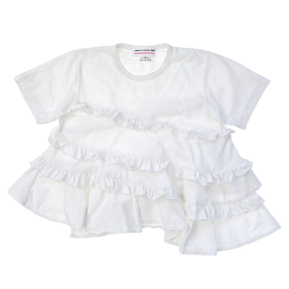 Comme des Garcons Girl Comme des Garçons Girl Ruffle T Shirt Size S / US 4 / IT 40 - 1 Thumbnail