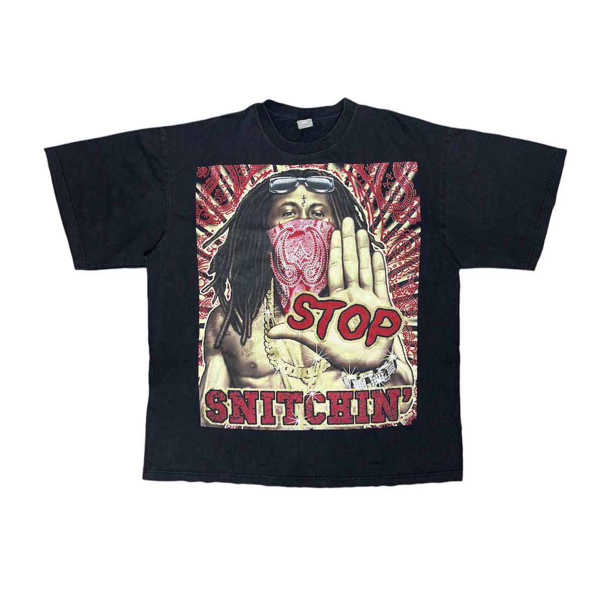 Rap Tees × Vintage lil wayne stop snitchin tee Size US XXL / EU 58 / 5 - 1 Thumbnail