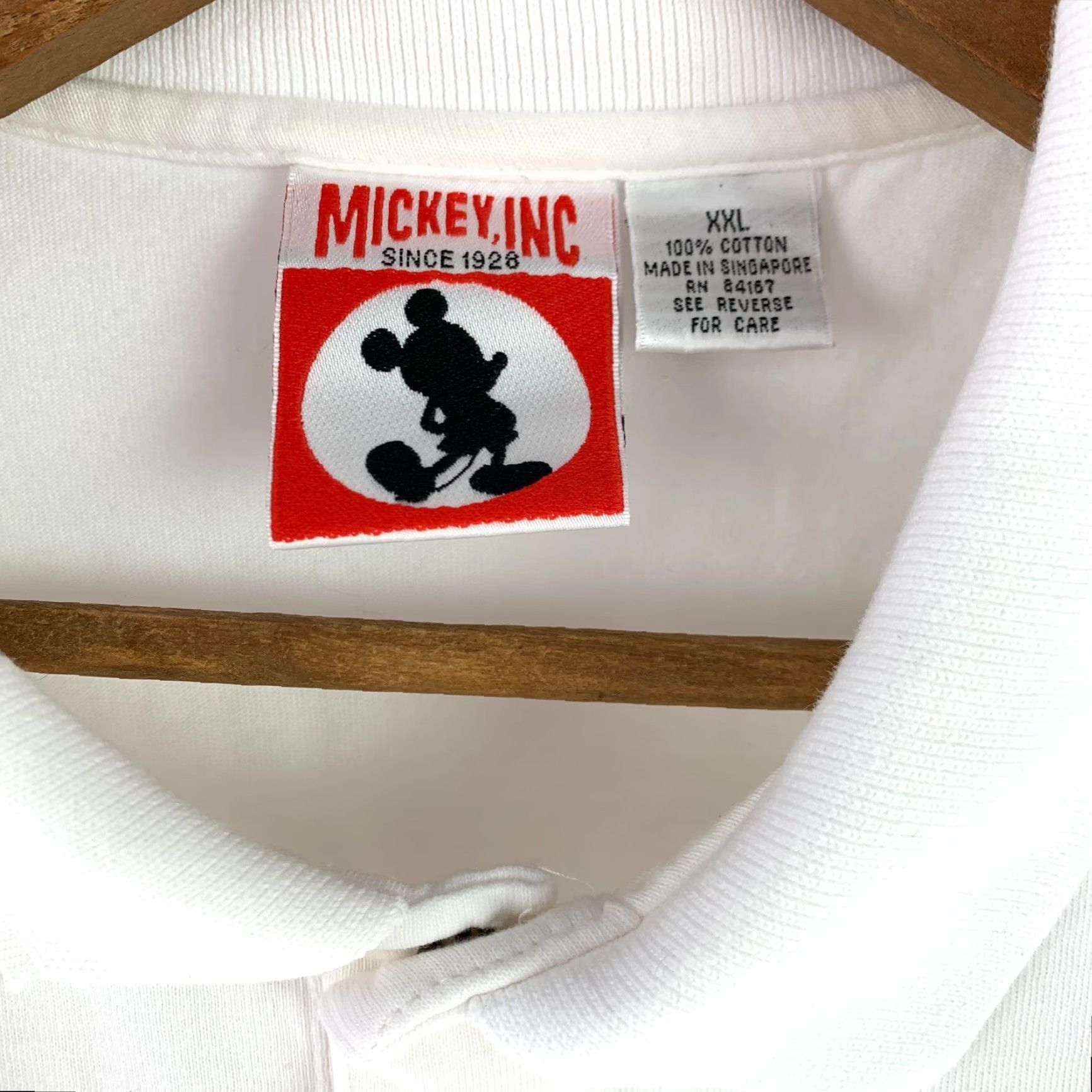 Vintage VINTAGE Mickey Inc Polo Shirt Mens XXL White 1990s Embroidered 100% Cotton Polo Rugby Short Sleeve Shirt Mens Womens Size US XXL / EU 58 / 5 - 3 Thumbnail