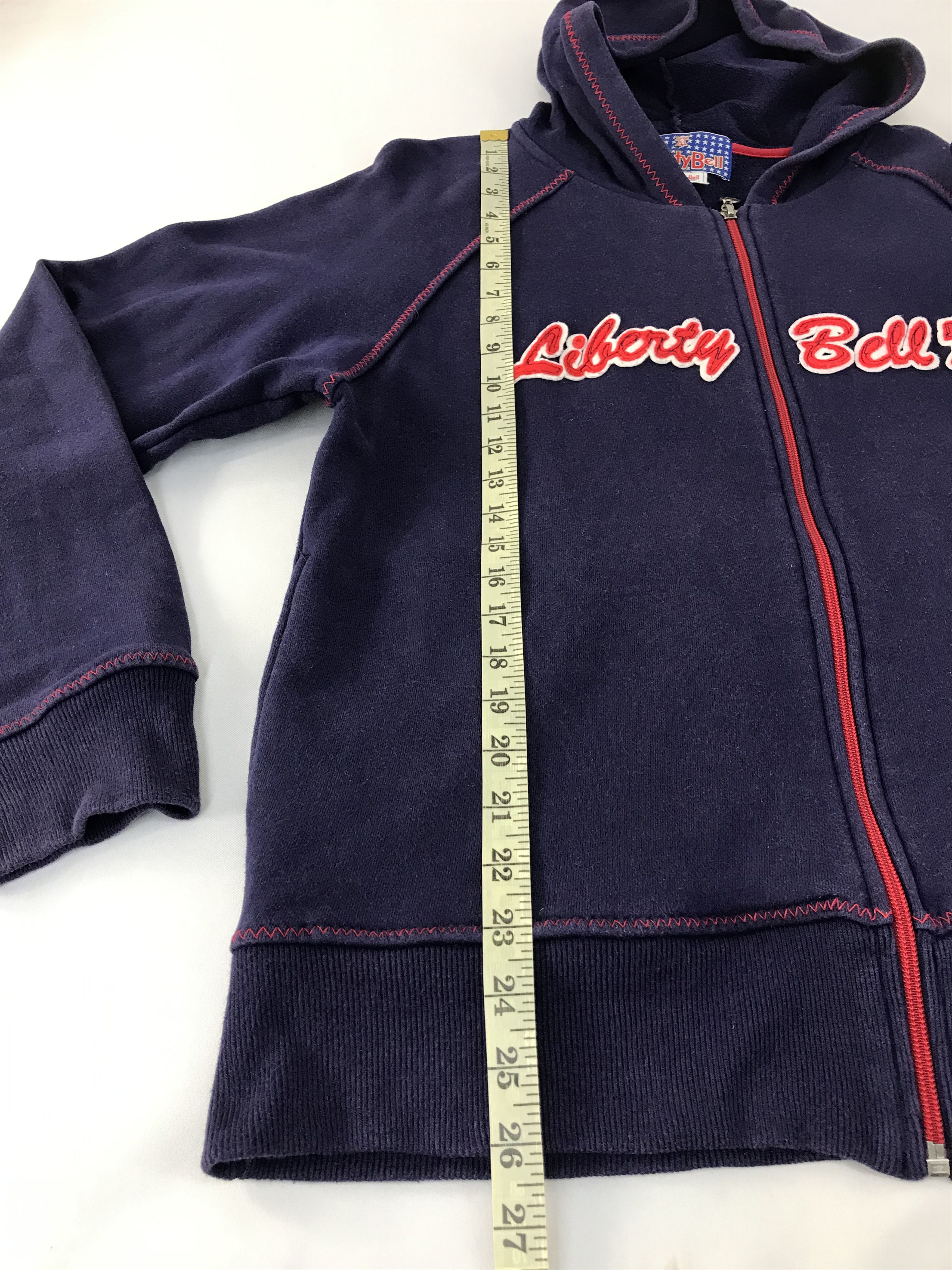 Vintage Vintage Sweatshirt LibertyBell Hoddie Zipper Up Style Size US L / EU 52-54 / 3 - 12 Thumbnail