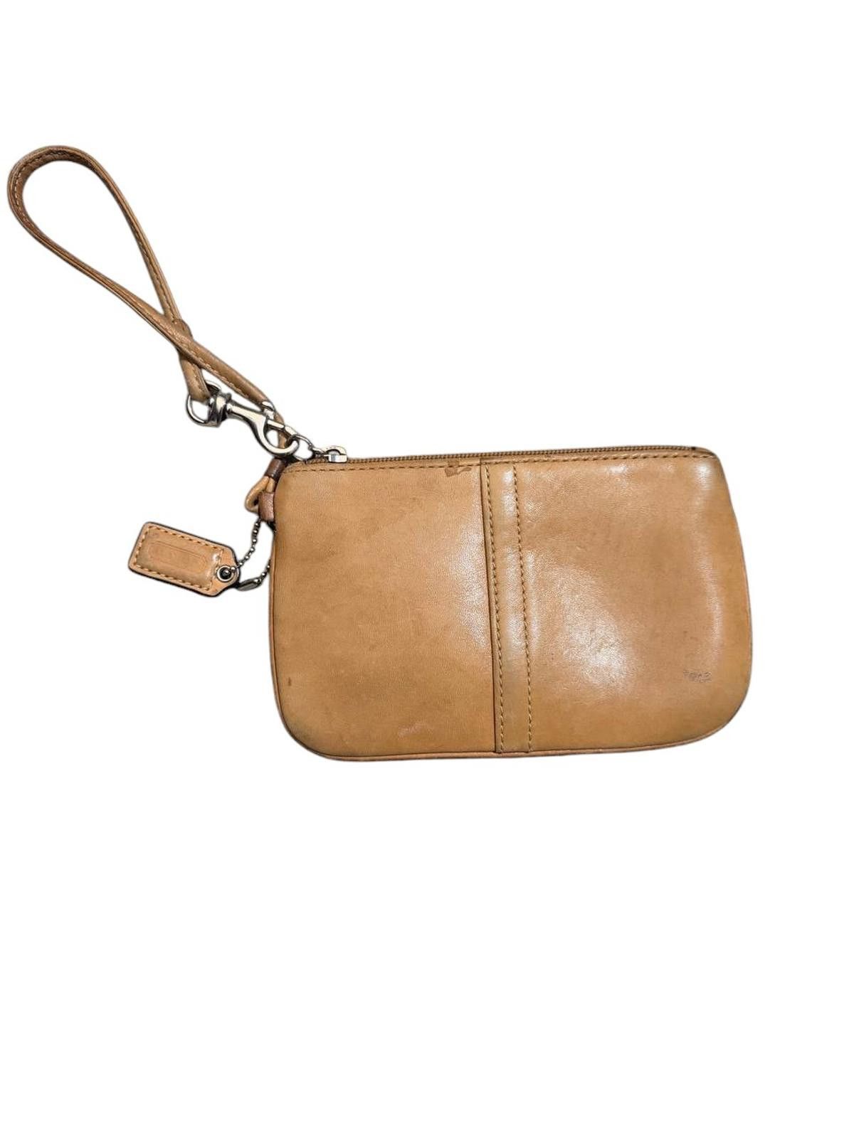 Coach Vintage Coach Tan Leather Wristlet – Small Pouch Size ONE SIZE - 2 Thumbnail