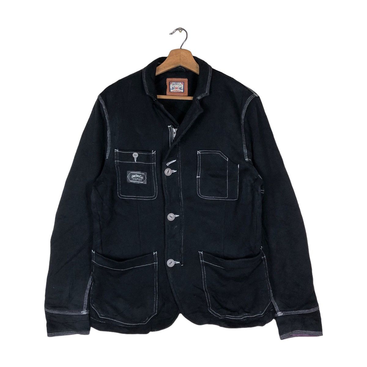 Diesel Vintage Diesel Co. Flat Button Hidden Zipper Jacket Size US L / EU 52-54 / 3 - 1 Thumbnail