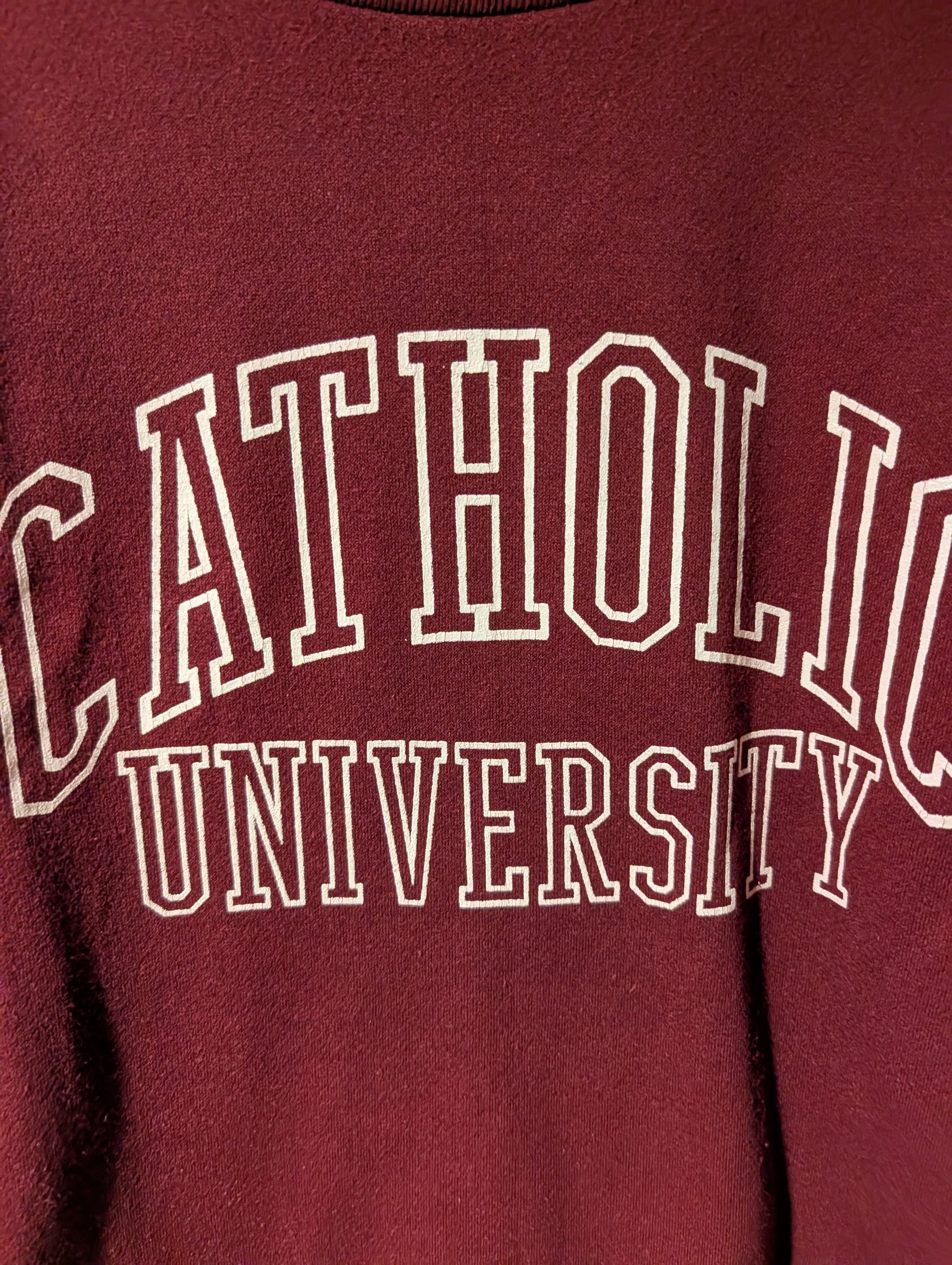 NCAA Vintage Catholic University America Crewneck Sweatshirt Boxy Size US XL / EU 56 / 4 - 2 Thumbnail