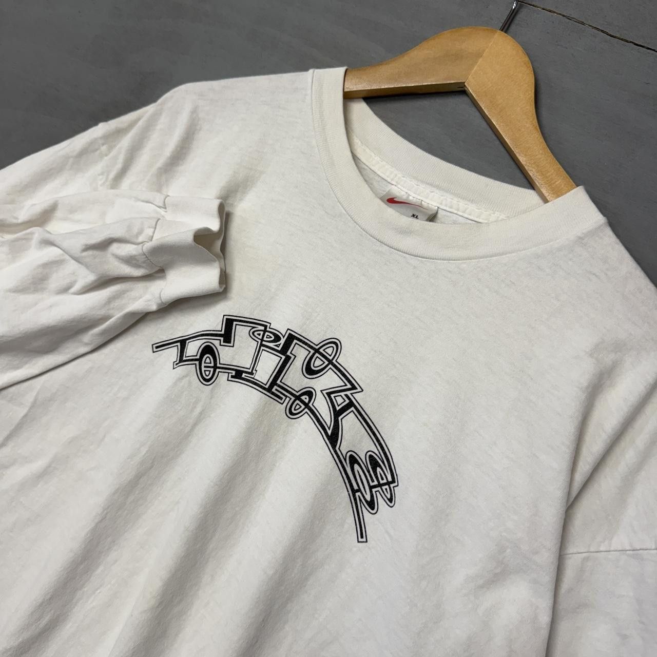 Nike Vintage Nike Grafiti White Long Sleeve White Tag Shirt XL Size US XL / EU 56 / 4 - 2 Thumbnail