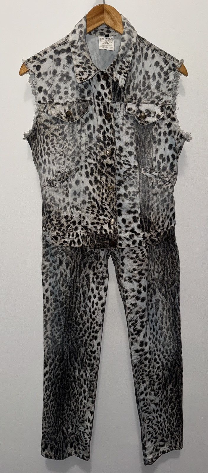 Just Cavalli × Vintage RARE Vintage Just Cavalli Animal Print Denim Set Size M / US 6-8 / IT 42-44 - 1 Thumbnail