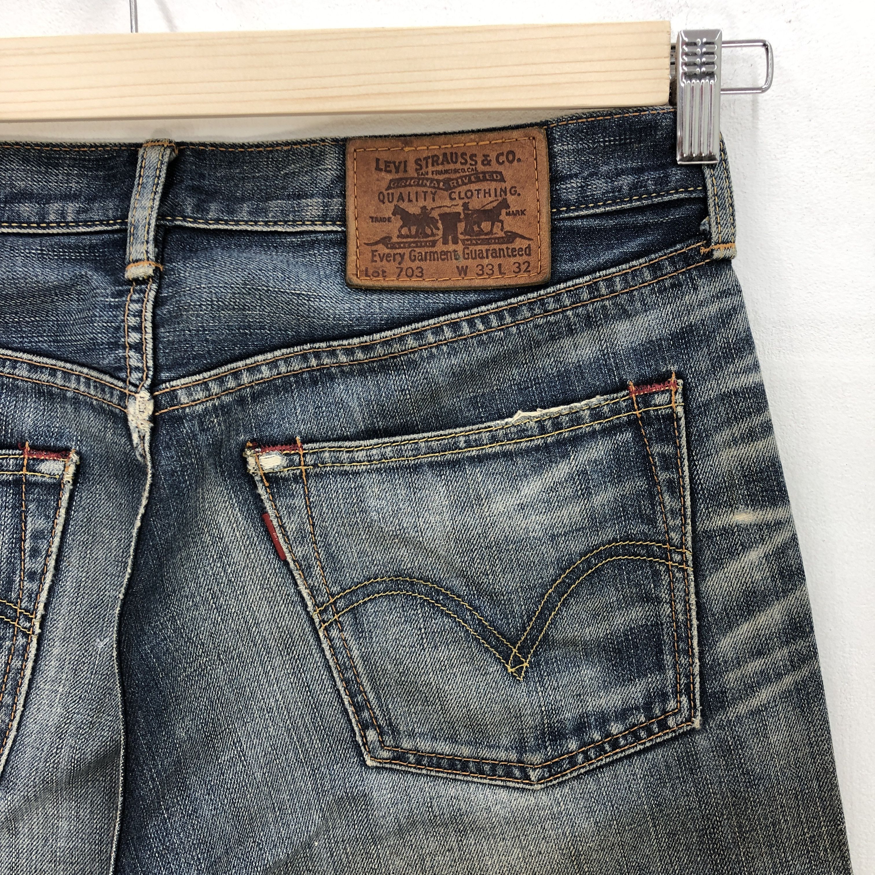 Levi's Vintage Levis Dark Blue Jeans Levis 703 Denim Pants Size US 32 / EU 48 - 5 Thumbnail
