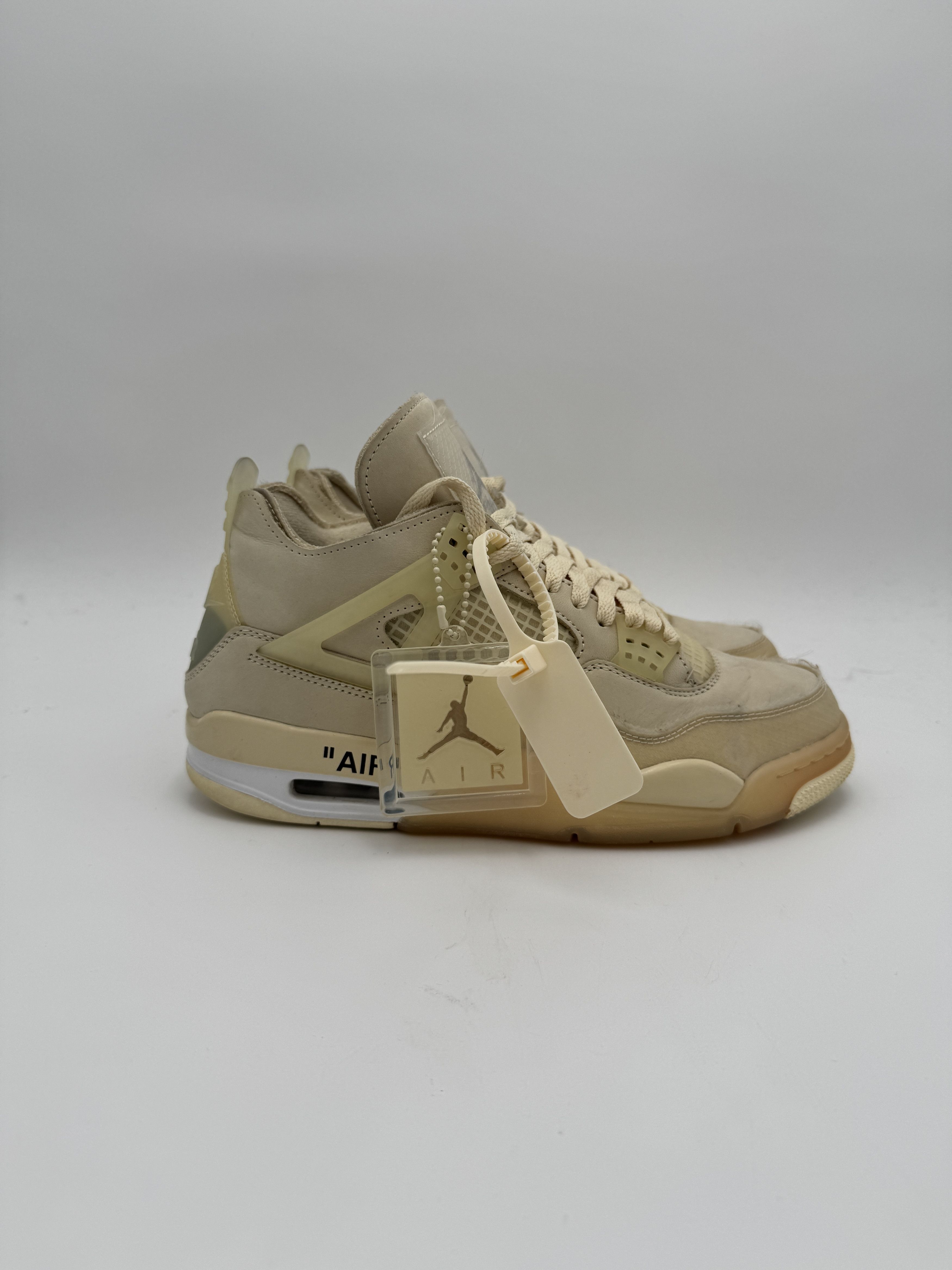 Jordan Brand × Off-White OFF-WHITE Nike Air Jordan 4 Sail White Size US 9 / EU 42 - 2 Thumbnail