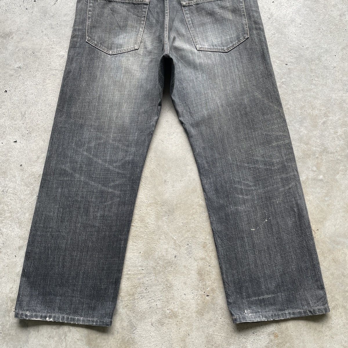Japanese Brand W39x30💥 Vintage Villand Japan Black Faded Denim Jeans Pants Size US 39 - 9 Thumbnail