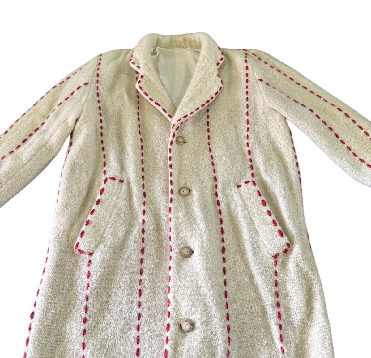 Issey Miyake RARE VINTAGE I.S ISSEY MIYAKE WOOL SHASHIKO LONG JACKET Size US XL / EU 56 / 4 - 4 Thumbnail