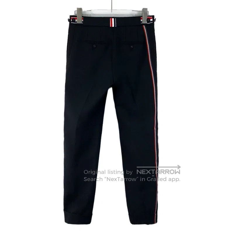 Thom Browne Thom Browne size 0 Black striped wool casual long pants Size US 38 / EU 54 - 2 Thumbnail