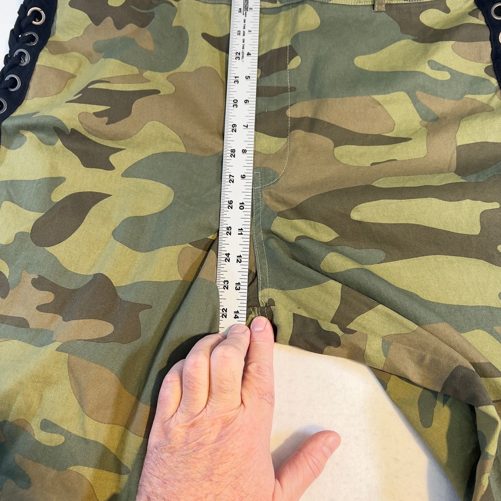 Other Fashion Nova Camouflage Pants Womans 2XL 100% Cotton Lace Up Size 38" / US 16 / IT 52 - 8 Thumbnail