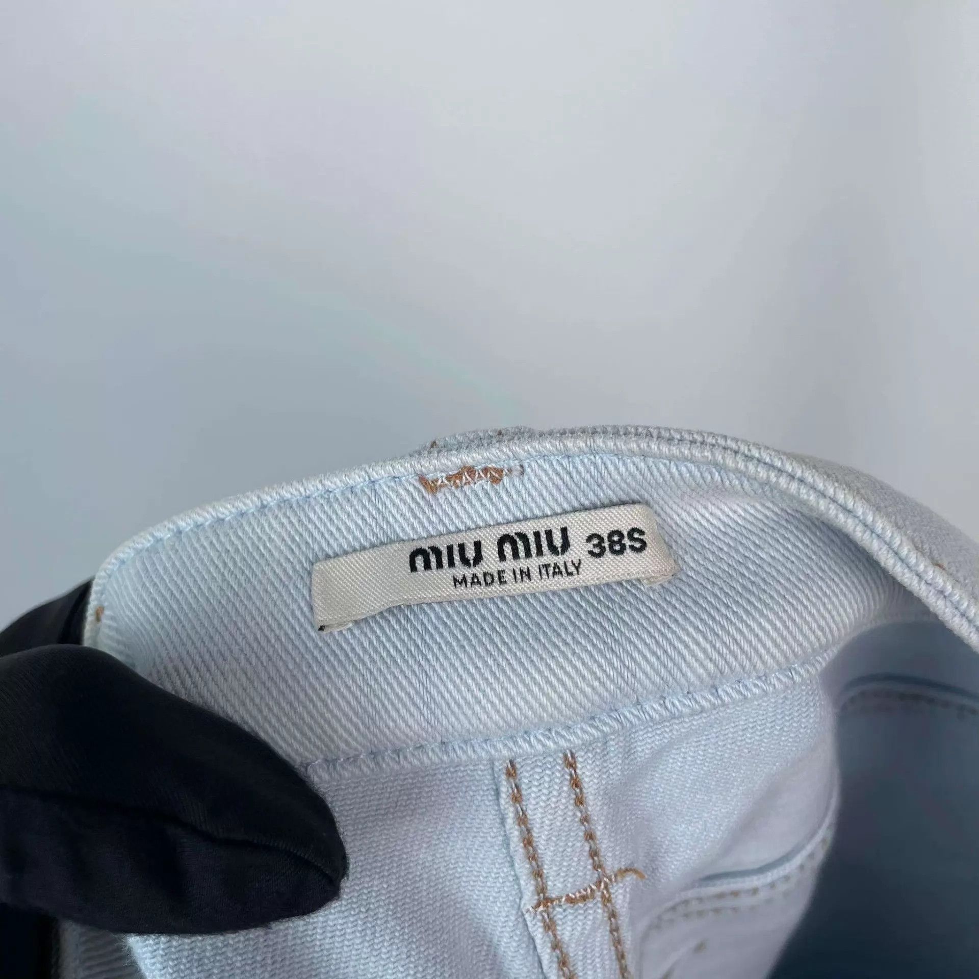 Miu Miu MIU MIU soft denim wide-leg pants blue 38 2017 Size 26" / US 2 / IT 38 - 3 Thumbnail