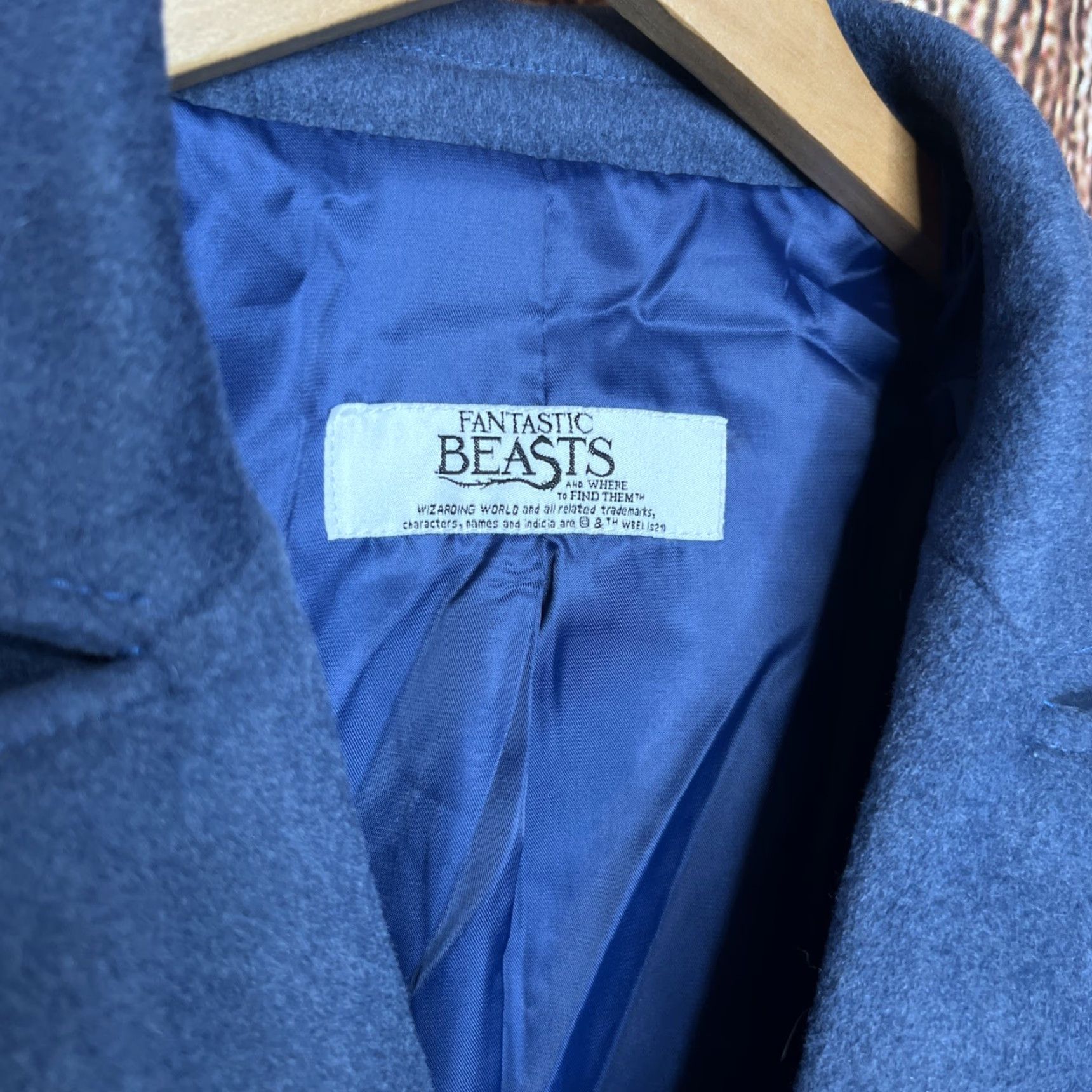 Vintage Fantastic Beasts Men's Newt Scamander Overcoat Size Large Blue Wool Blend Size US L / EU 52-54 / 3 - 2 Thumbnail