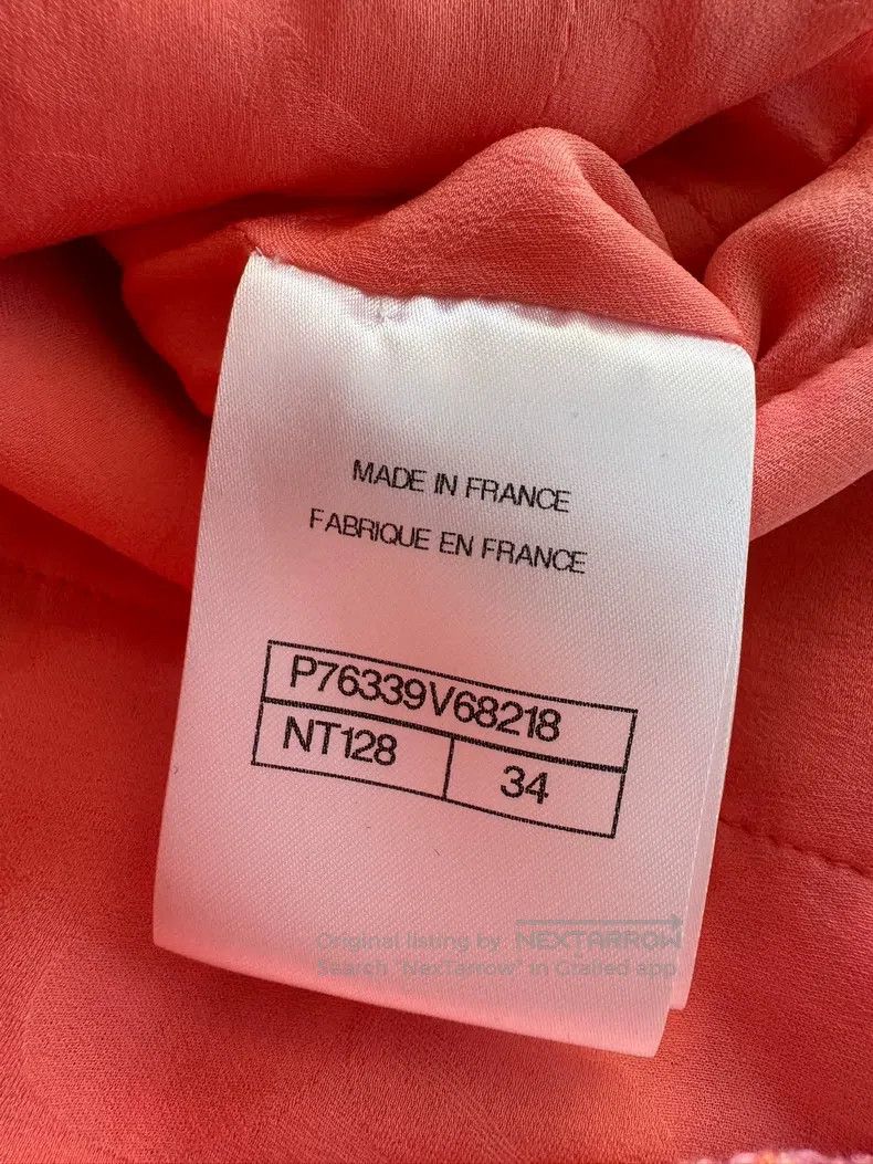 Chanel Chanel Pink orange tweed two-pocket round-neck jacket Size XS / US 0-2 / IT 36-38 - 5 Thumbnail