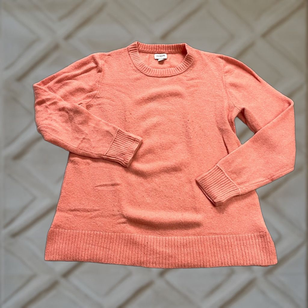 J.Crew VINTAGE J.Crew Women’s Pullover Sweater Knit Long Sleeve Casual Fit Orange 00s Designer Size M / US 6-8 / IT 42-44 - 1 Thumbnail