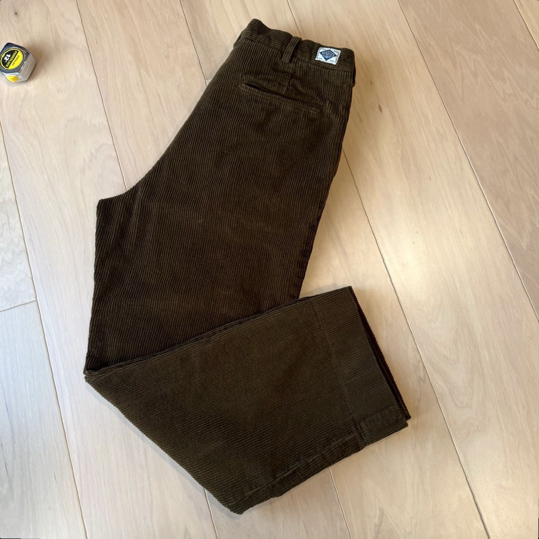 Vintage Non Stock MFG Corduroy Pants 31 Brown Casual Pants Men Regular 31x28 Cotton Front Flat 5-Pocket Denim Style 90s Hipster Vintage: No Size US 31 - 8 Thumbnail