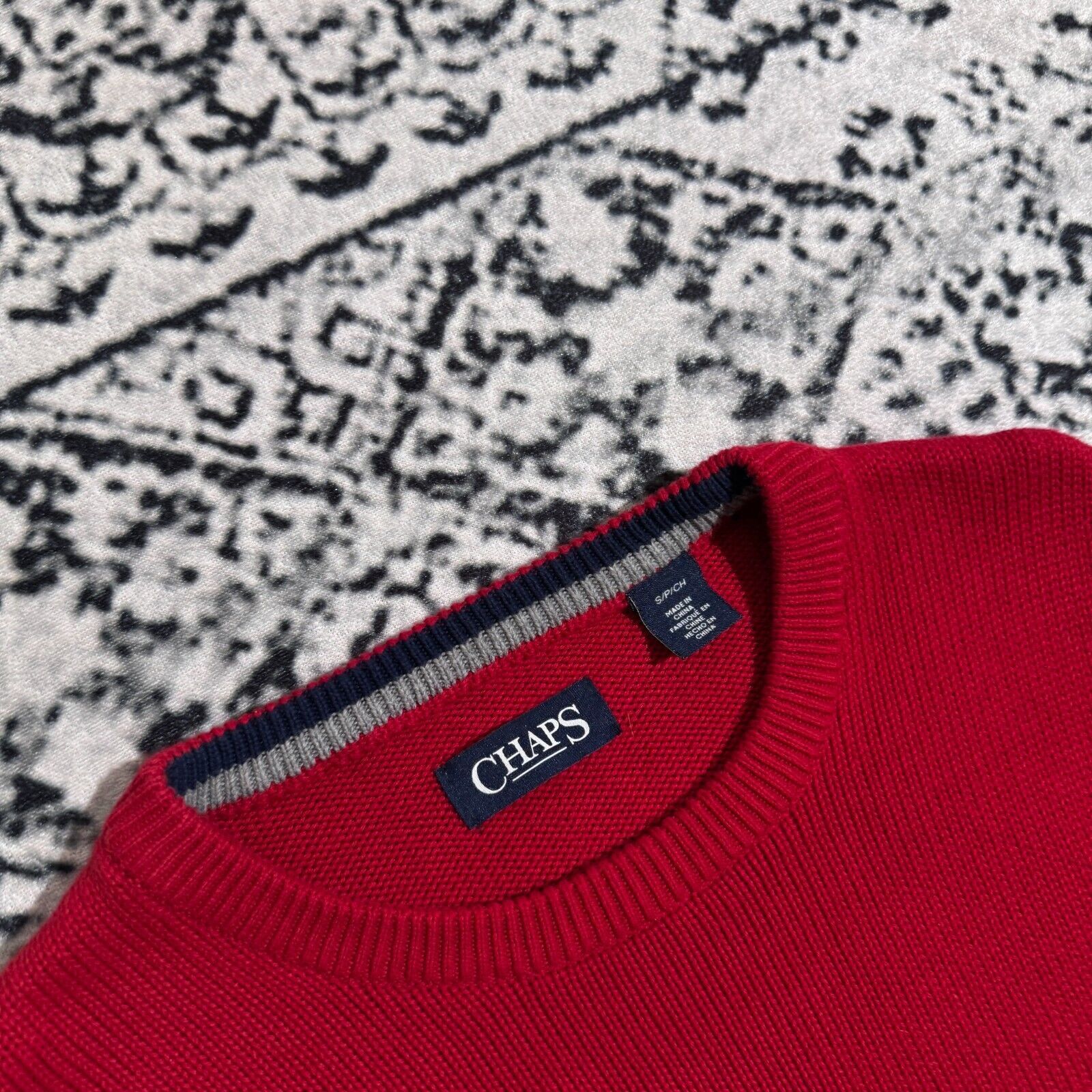 Chaps × Vintage Chaps Unisex Red Cotton Sweater Size S Regular Fit Size US S / EU 44-46 / 1 - 5 Thumbnail