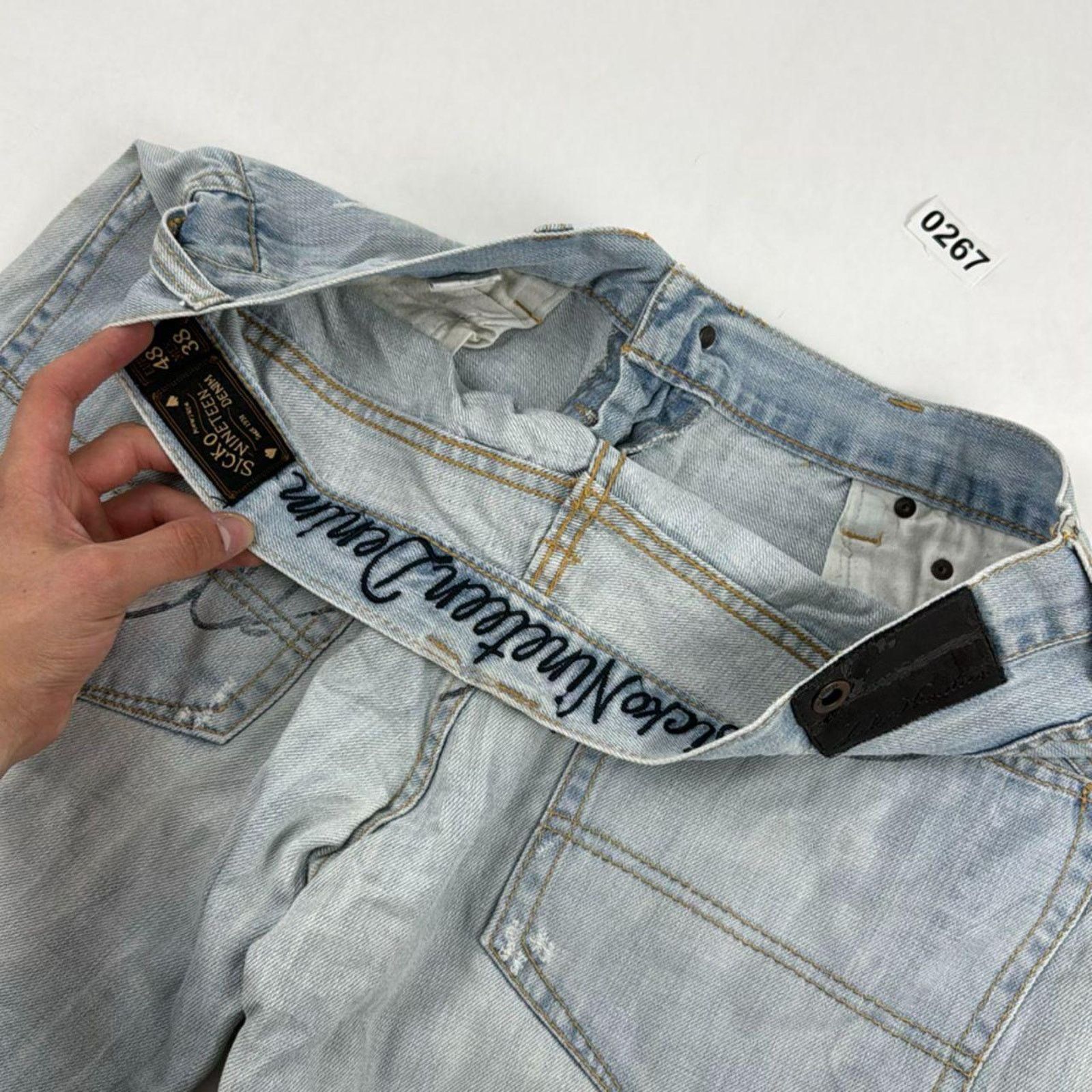 Vintage archive y2k rare navy cyber baggy wide leg jeans