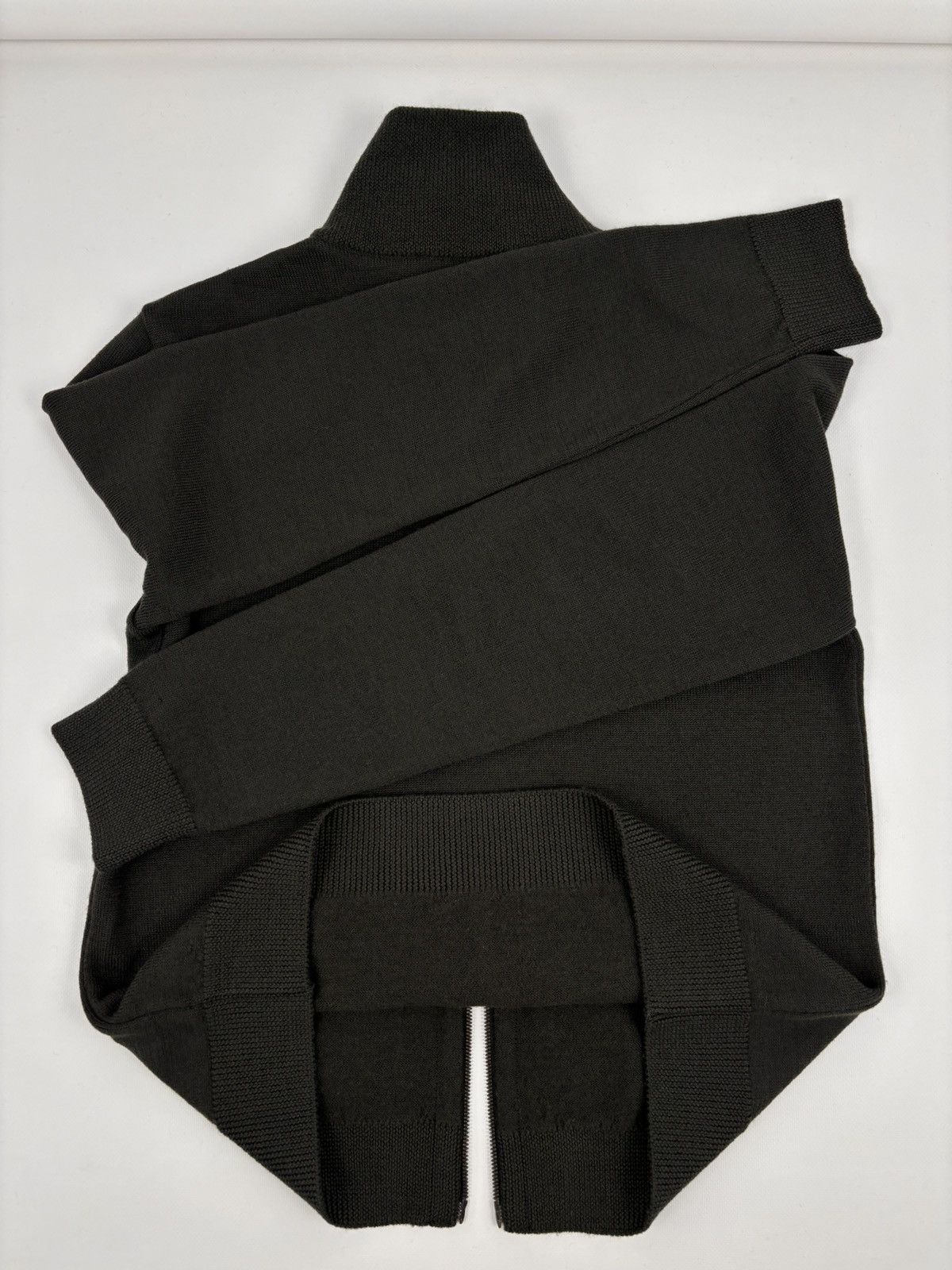 Miu Miu VTG Archive Knit Wool-Leather Zip Sweater High Collar Jumper Size US M / EU 48-50 / 2 - 13 Thumbnail