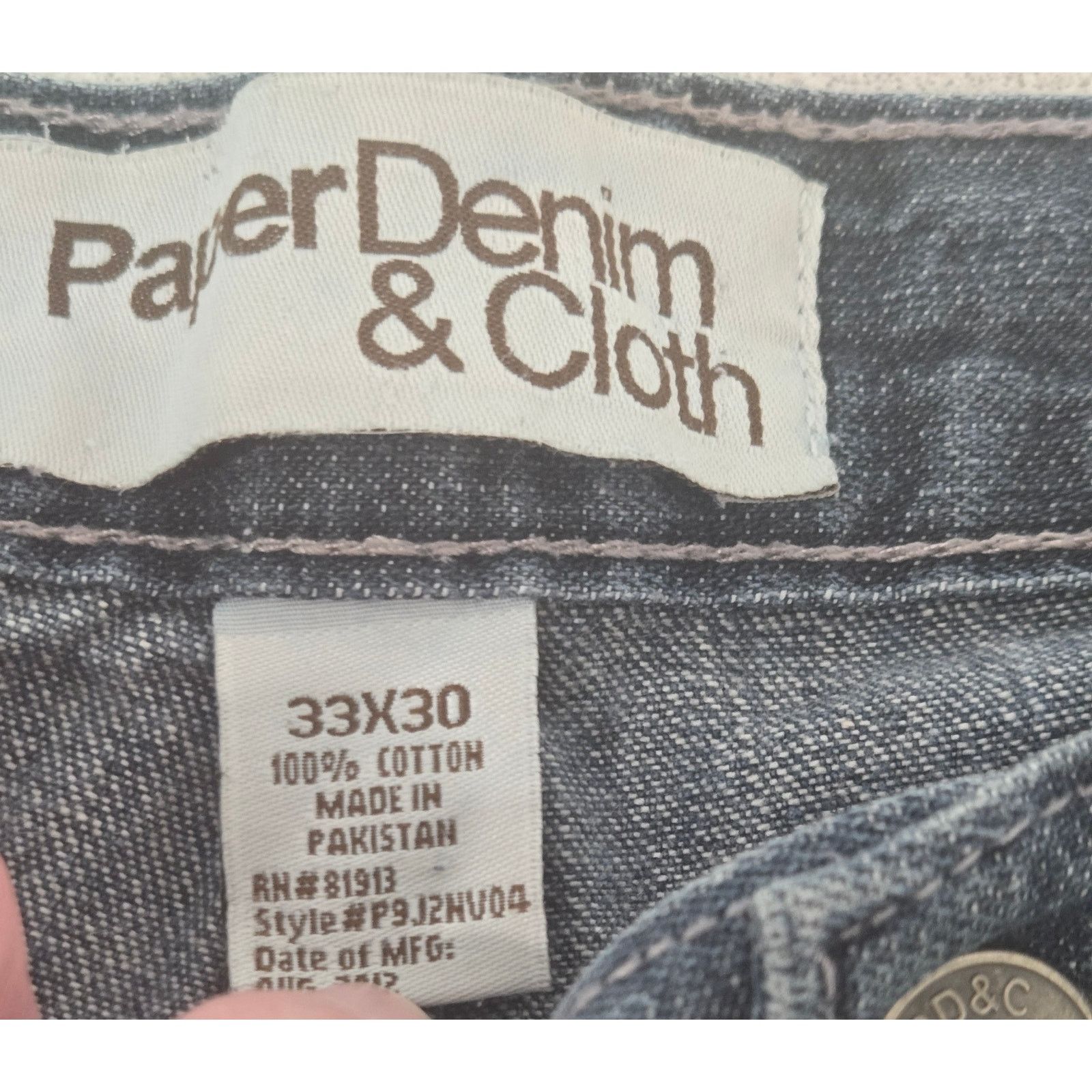 Paper Denim & Cloth Paper Denim & Cloth Blue Stonewashed Men's Jeans 33 X 30 Size US 33 - 3 Thumbnail