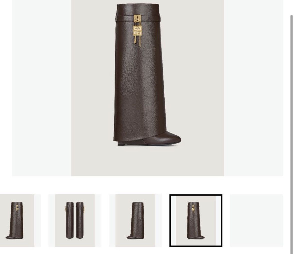 Givenchy o1w1db10325 Shark Lock Boots Biker 120mm in Black Size US 10 / IT 40 - 1 Thumbnail