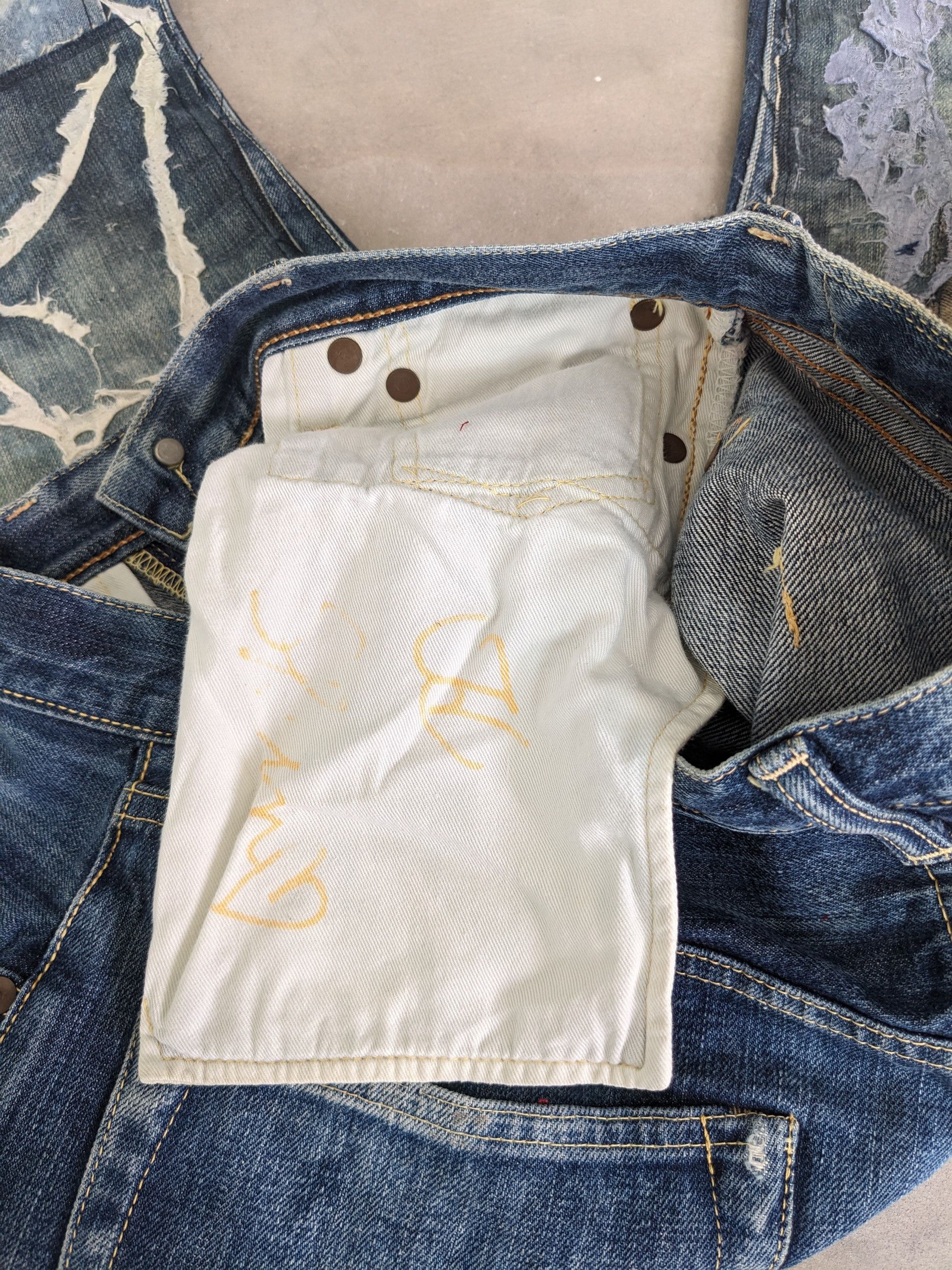 Kapital BEST OFFER 💥 Vintage Kapital Boro Jeans Selvedge Size 29 Size US 29 - 14 Thumbnail