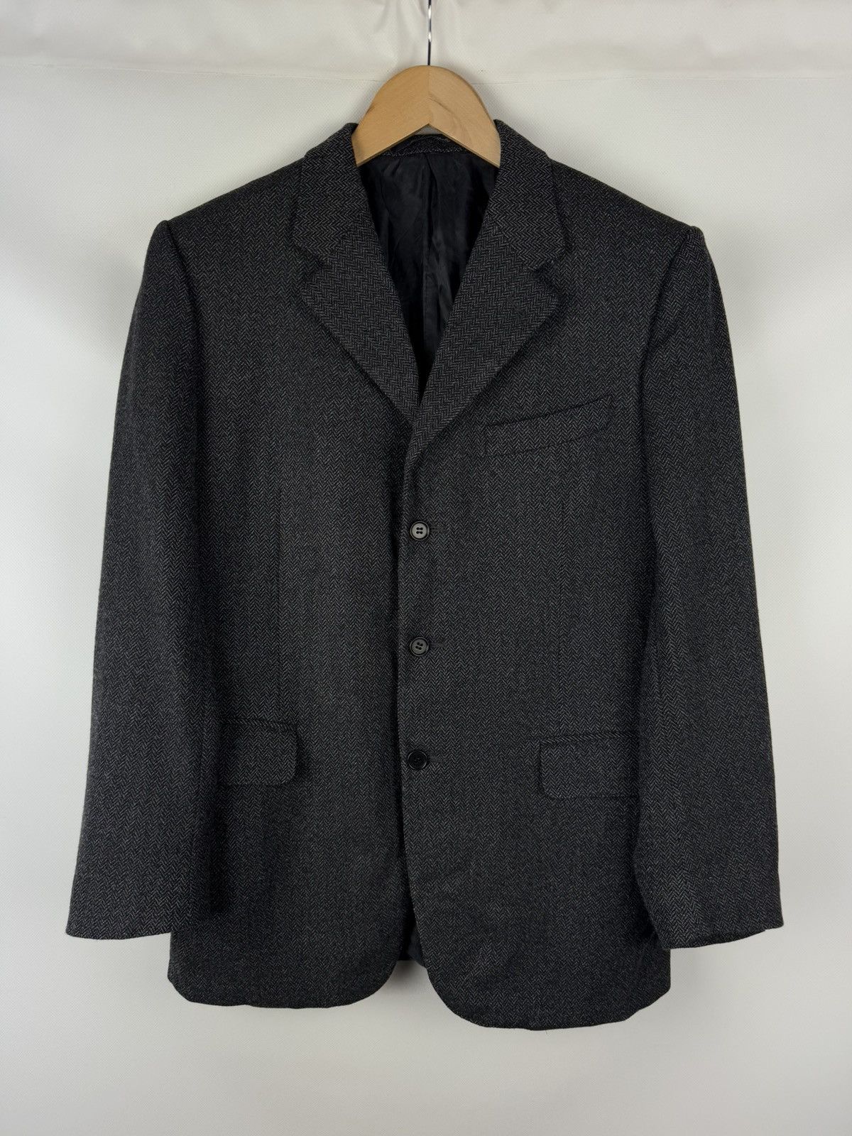Canali Canali men’s herringbone wool tweed blazer jacket sportcoat Size 42R - 1 Thumbnail