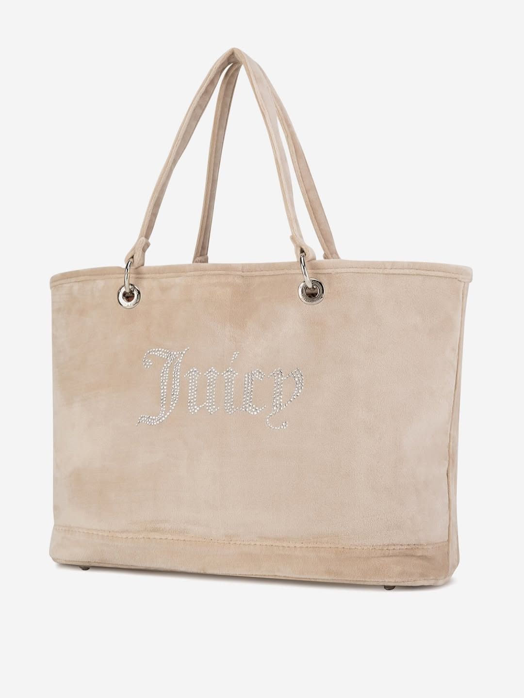 Juicy Couture Juicy Couture Large Beige Tote Rhinestone Logo Size ONE SIZE - 5 Thumbnail