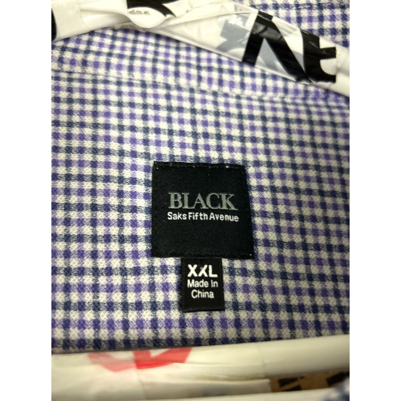 Saks Fifth Avenue Saks Fifth Avenue Button-Up Shirt Men Purple 2XL Cotton Stretch Spandex Long Sleeve Size US XXL / EU 58 / 5 - 6 Thumbnail