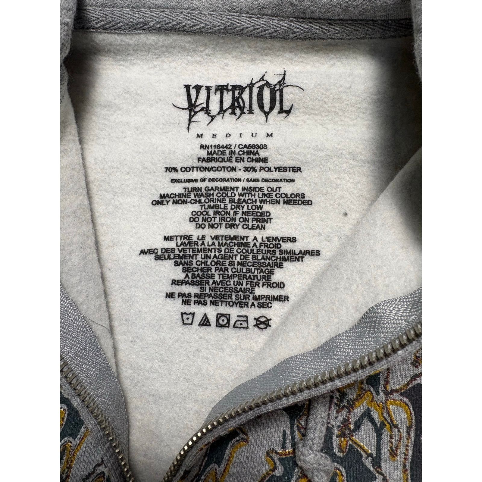 Other New Vitriol Men's Gray Zip-Up Hoodie - Size Medium Size US M / EU 48-50 / 2 - 4 Thumbnail