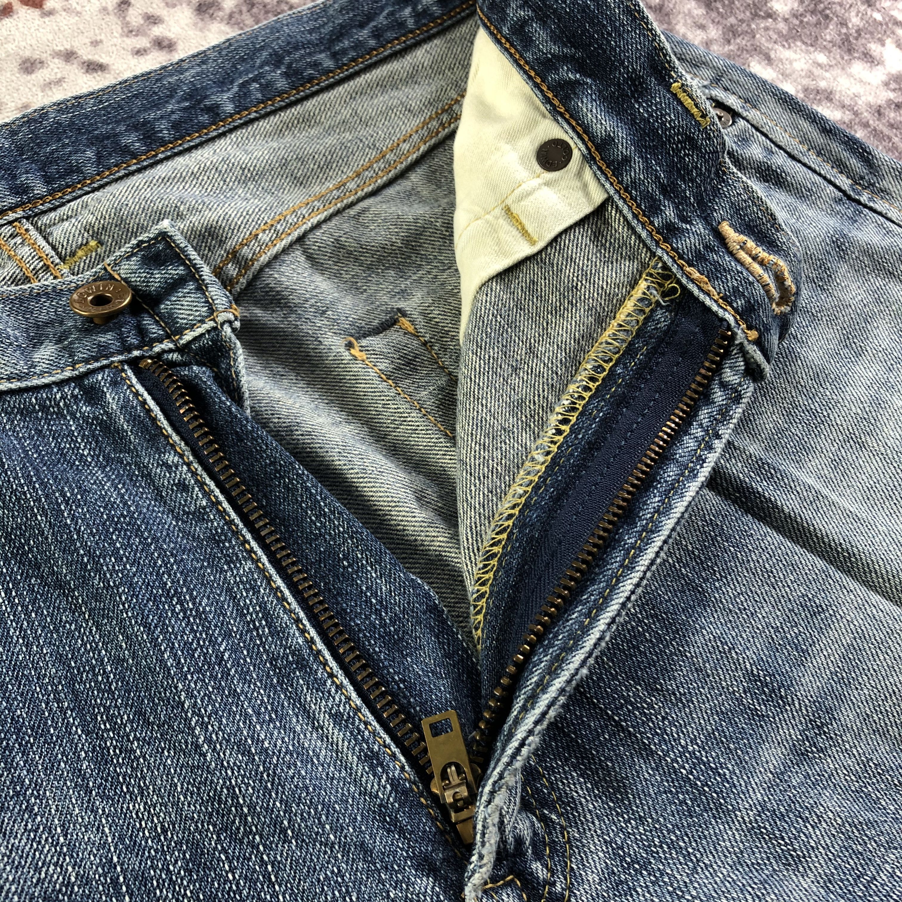 Edwin Vintage Blue Wash Edwin 505 Selvedge Jeans-JM3696 Size US 33 - 8 Thumbnail
