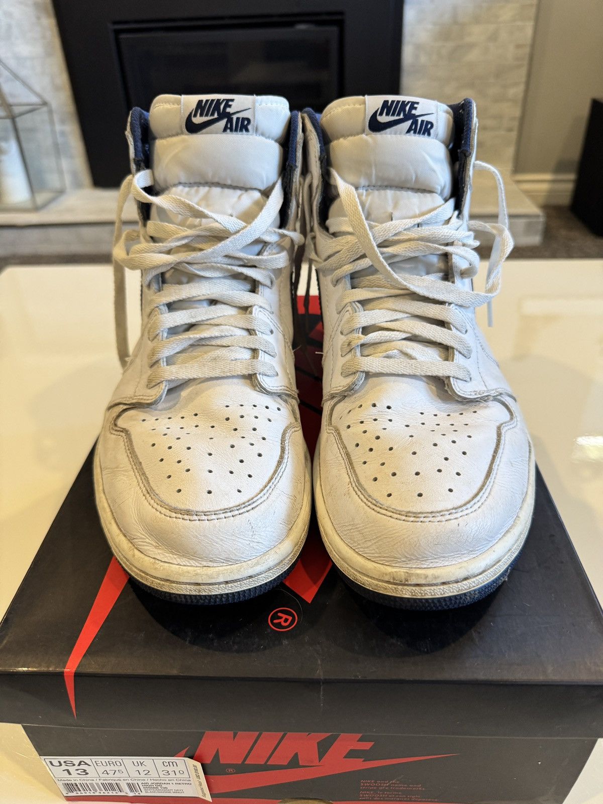 Jordan Brand Air Jordan 1 High OG Metallic Navy 2016 Size US 13 / EU 46 - 3 Thumbnail